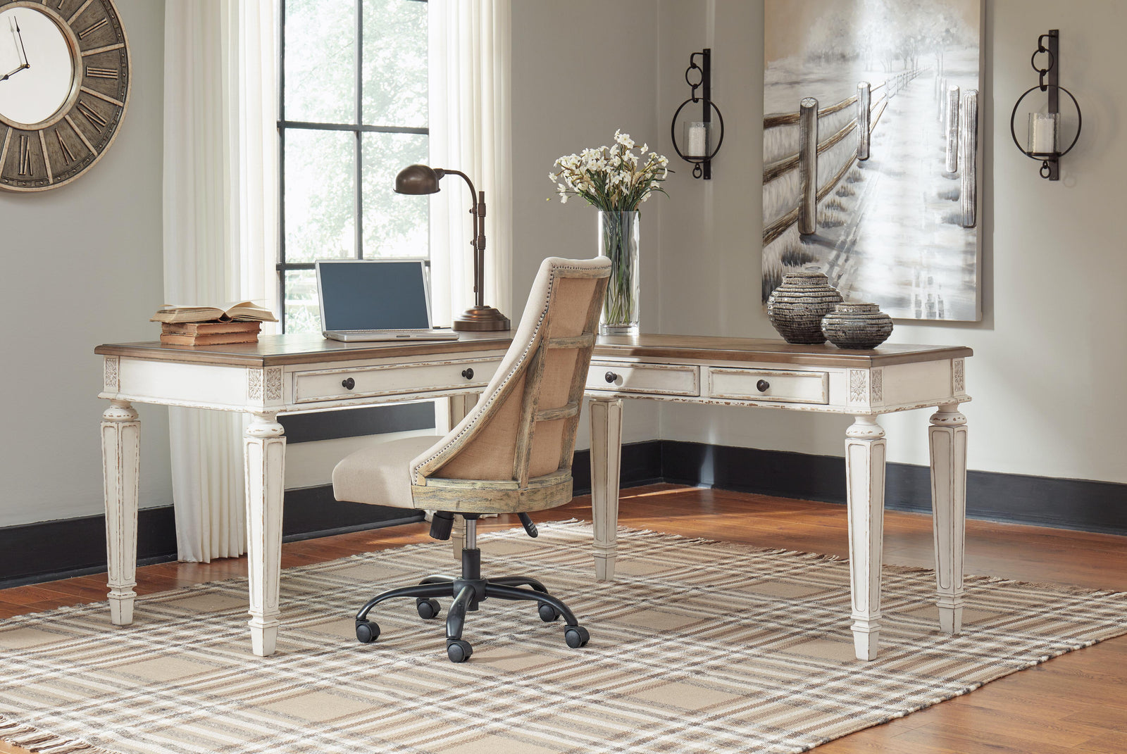 Realyn 2-Piece Home Office Lift Top Desk (H743-SI) - Image 8