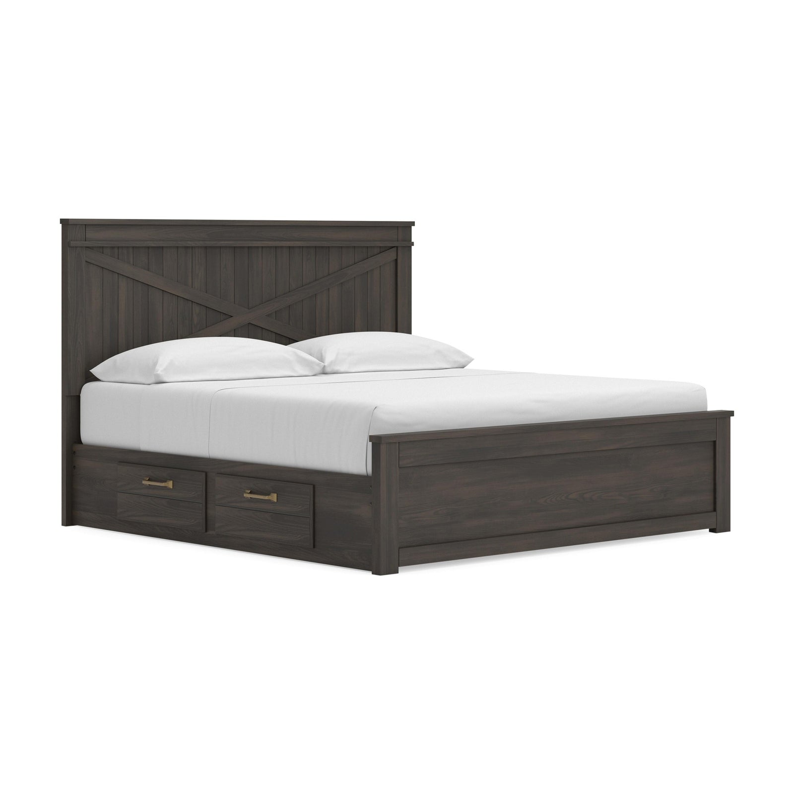 Vonitta Bay King Panel Platform Bed with Storage (PCB2648-SI)