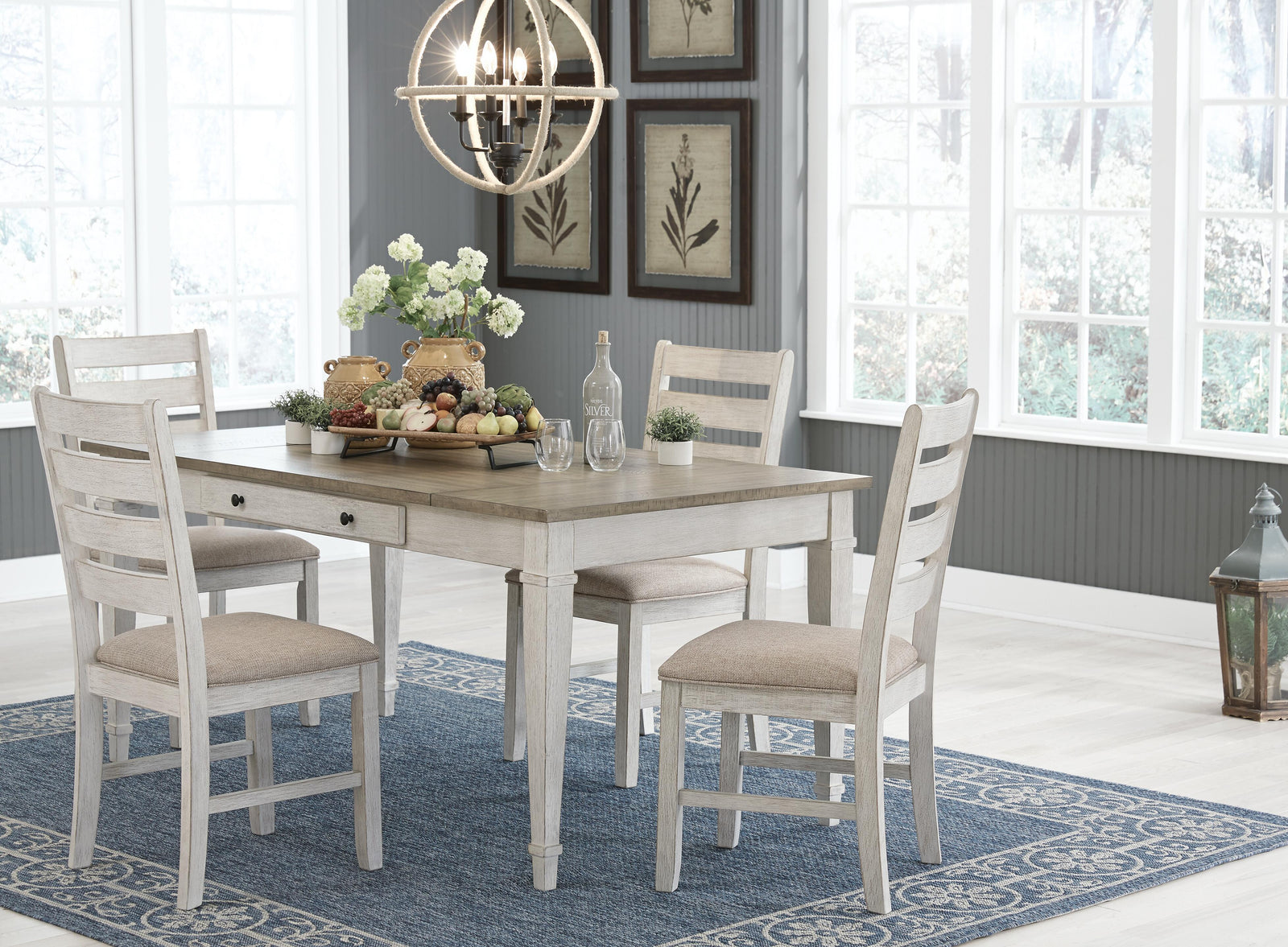 Skempton Dining Table and 4 Chairs (D394-SI) - Image 11