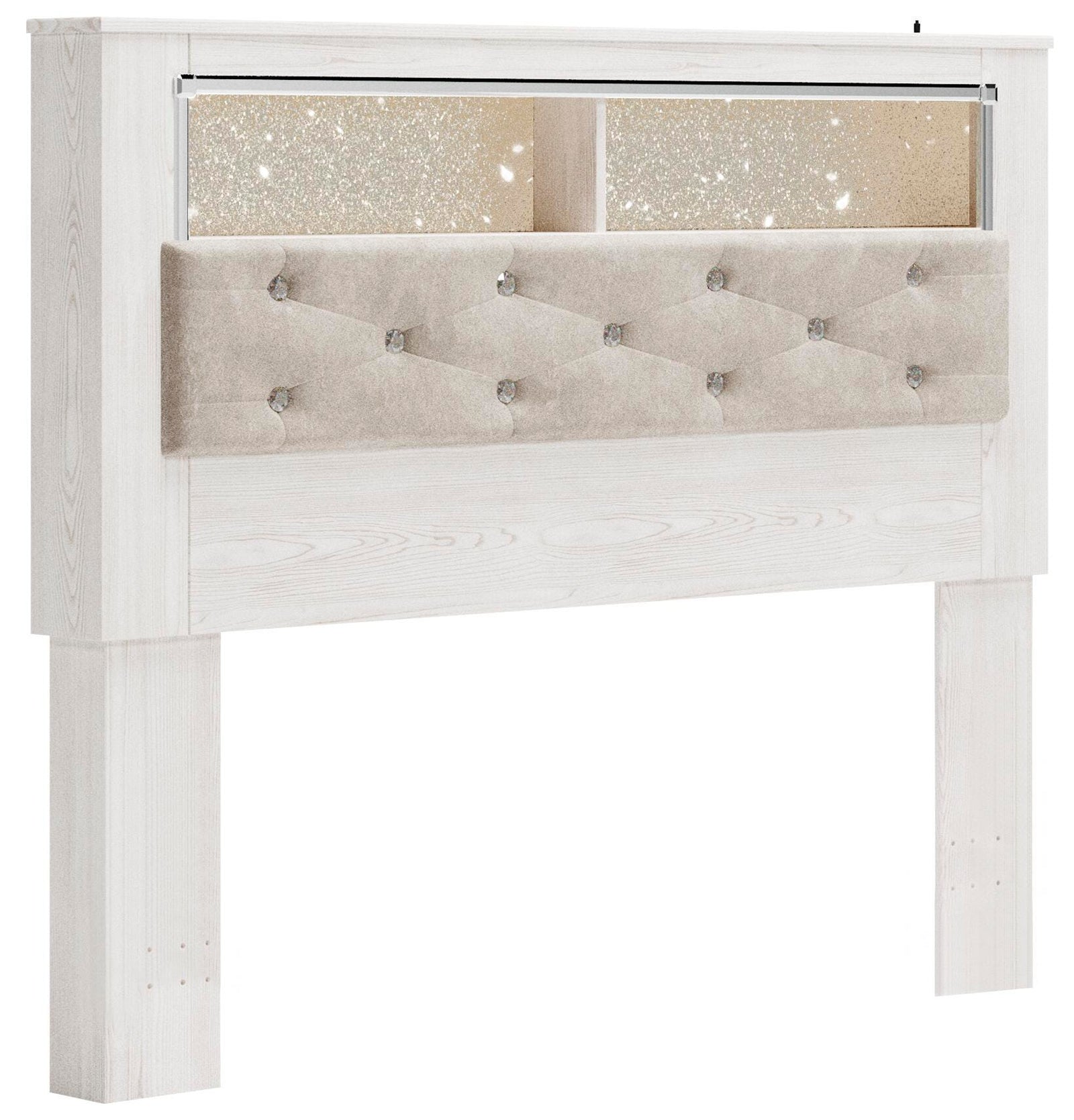 Altyra Bookcase Headboard, Dresser and Mirror - White (B2640-SI) - Image 2