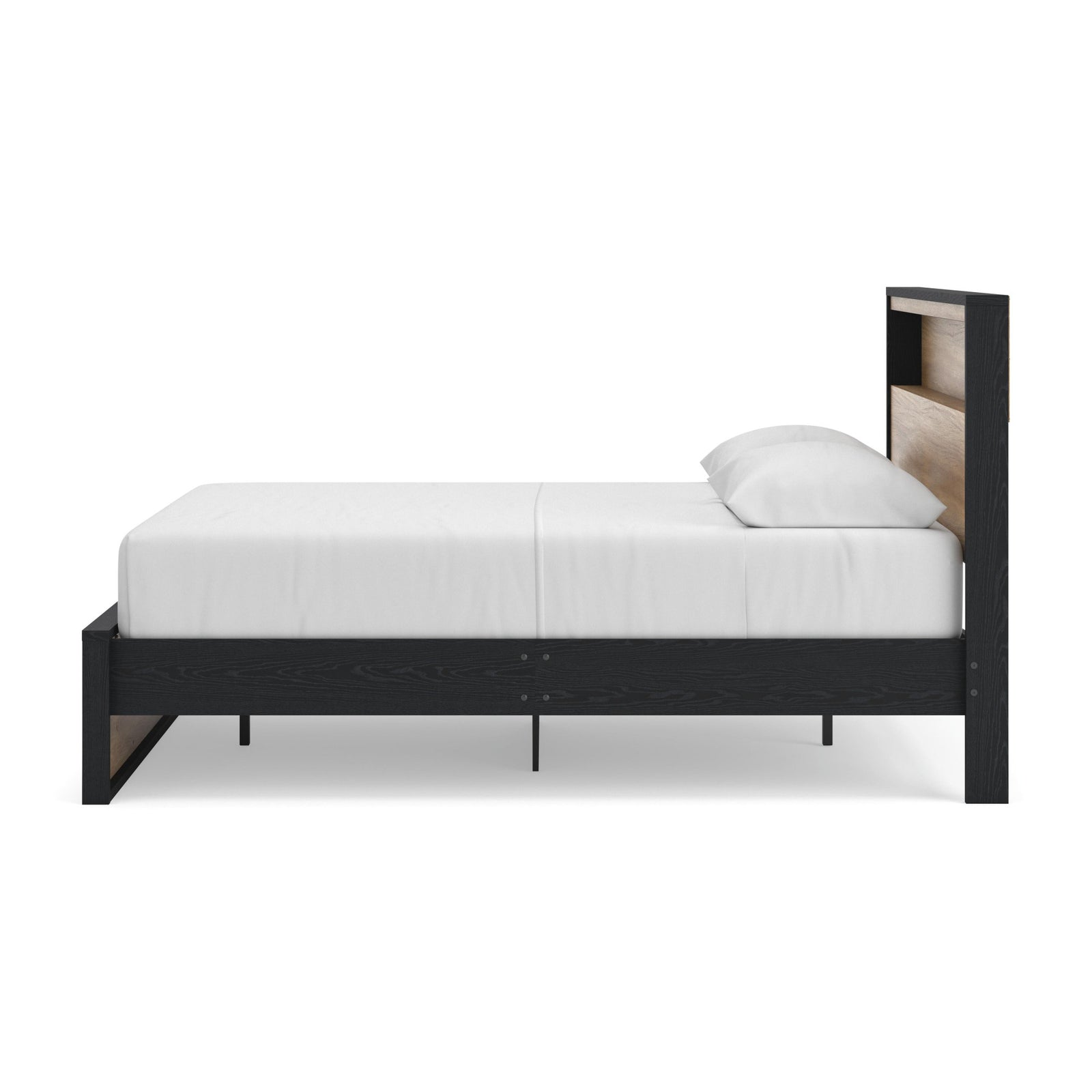 Kozmour Bookcase Complete Bed Frame - Black/Brown (EB1460-SI) - Image 8