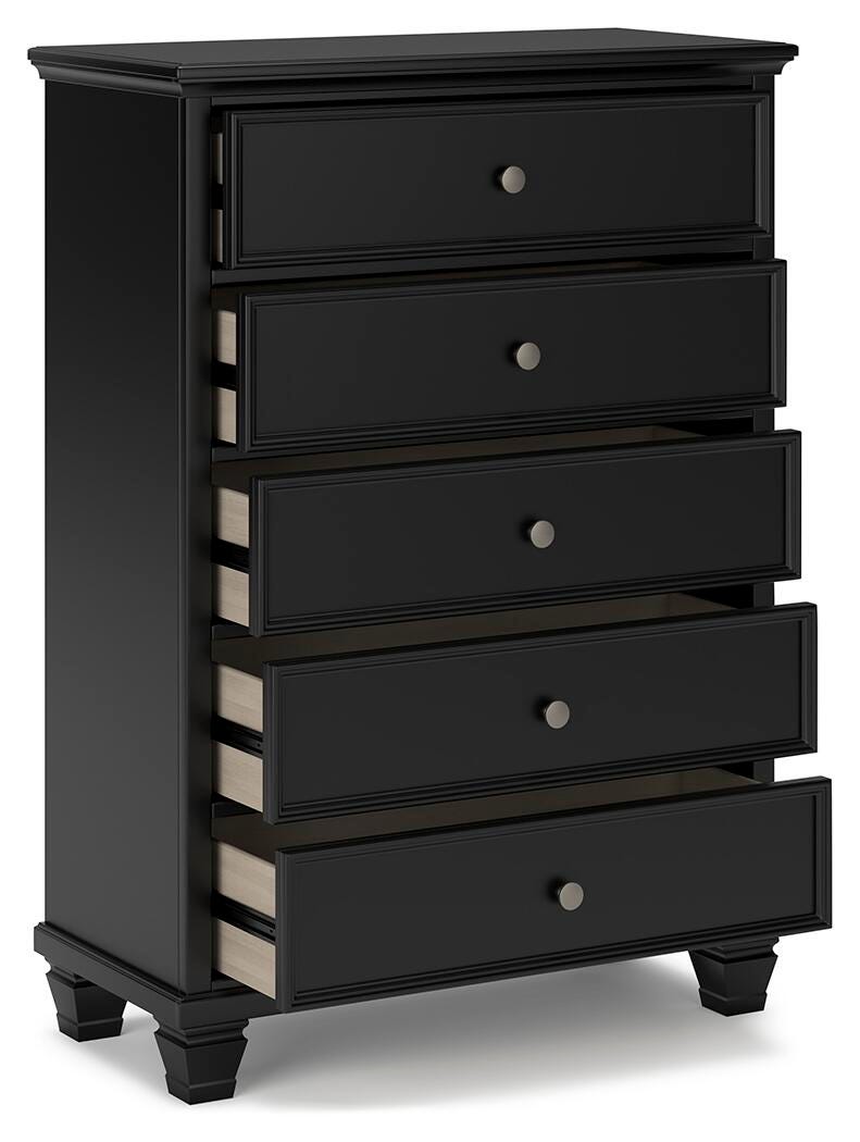 Lanolee Chest of Drawers - Black (B687-SI) - Image 4