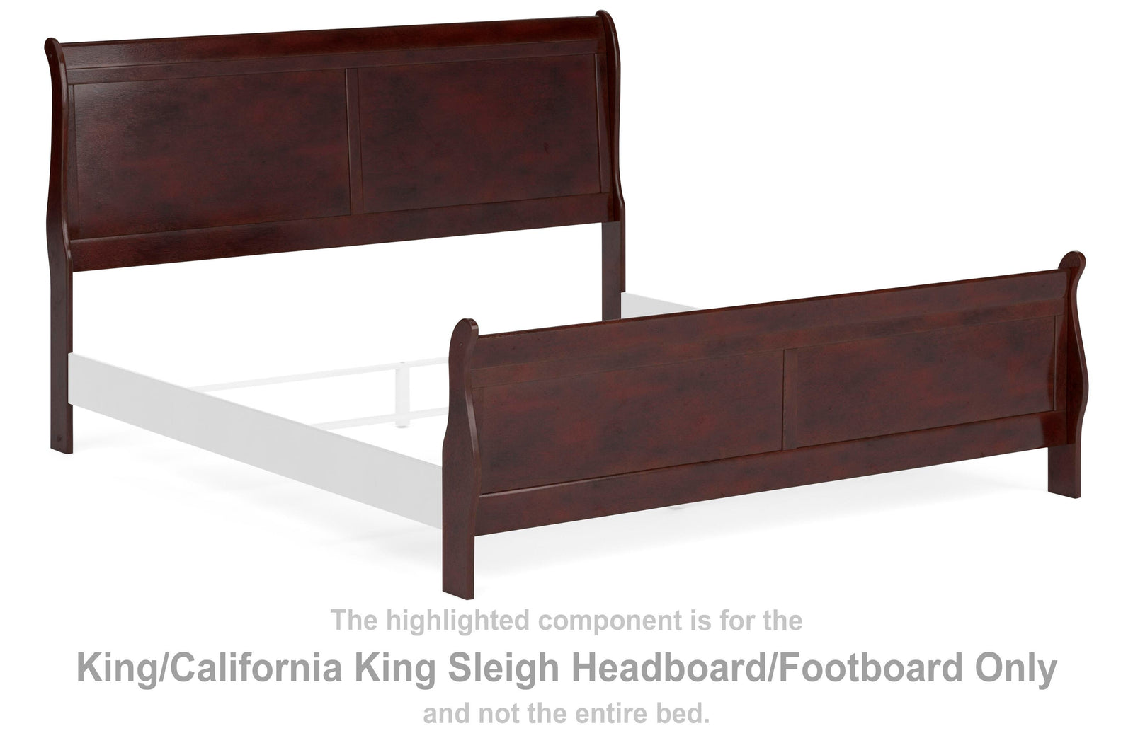 Alisdair Sleigh Headboard/Footboard - Reddish Brown (B376-SI) - Image 3