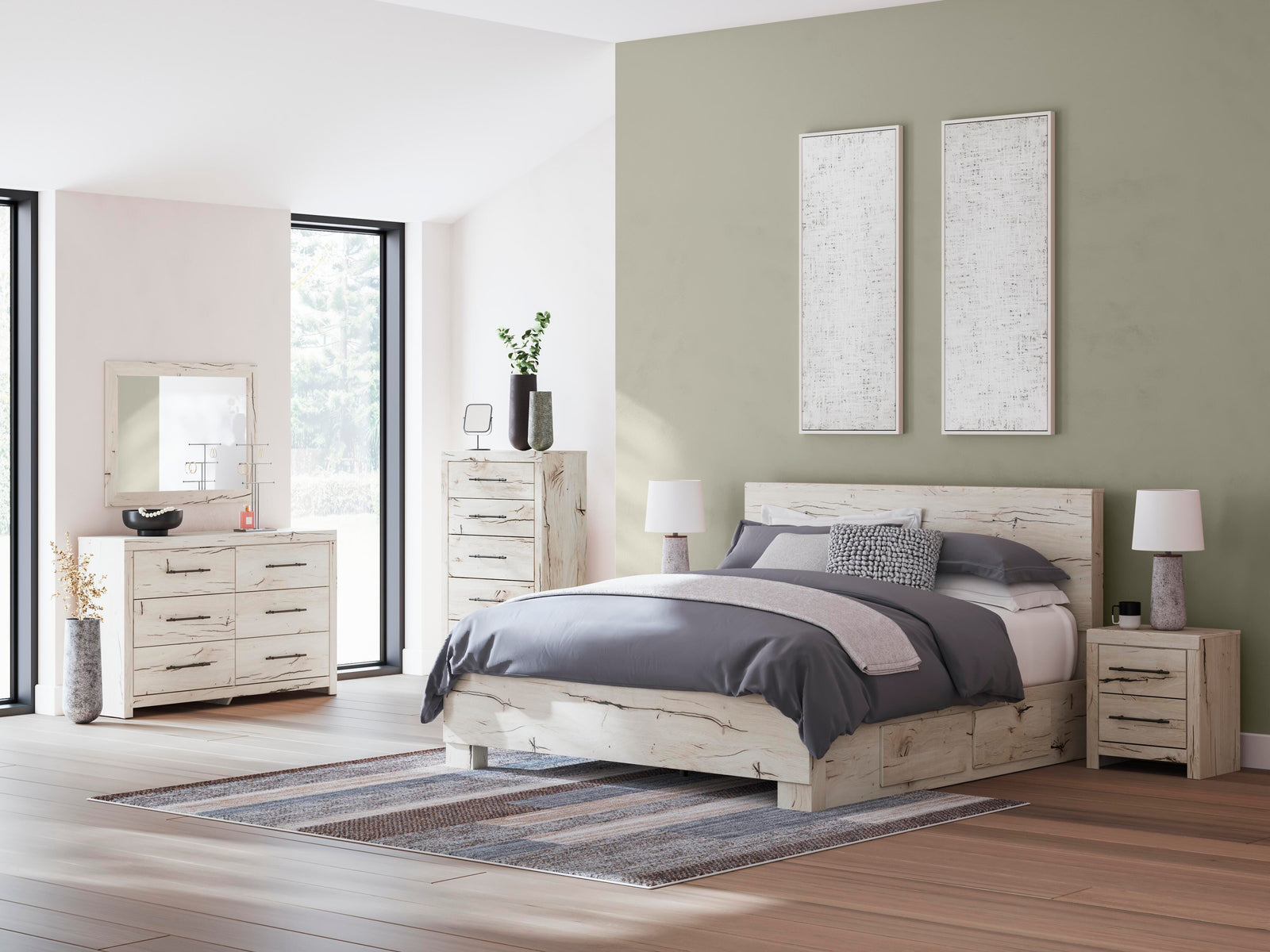 Lawroy Panel Bed with Storage - Light Natural (B2310-SI) - Image 10