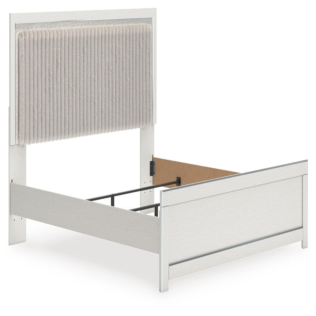 Zuraleus King Upholstered Panel Bed, Dresser, Mirror and Nightstand (PCB3381-SI) - Image 11