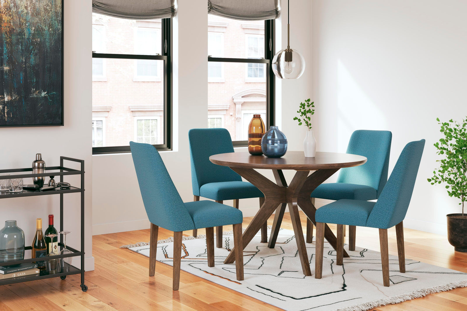 Lyncott Dining Table and 4 Chairs (D615-SI) - Image 11