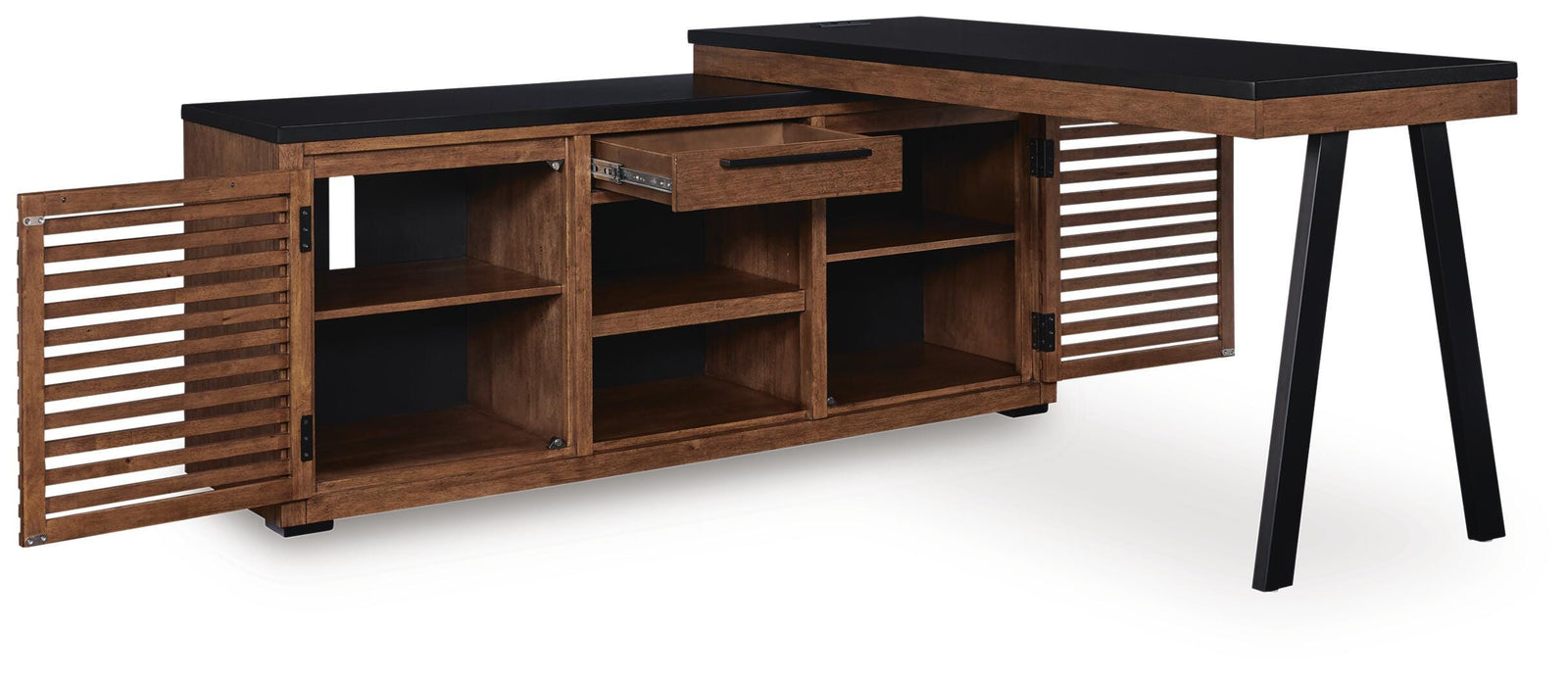 Kallari Credenza with Desk Return (H737-SI) - Image 4