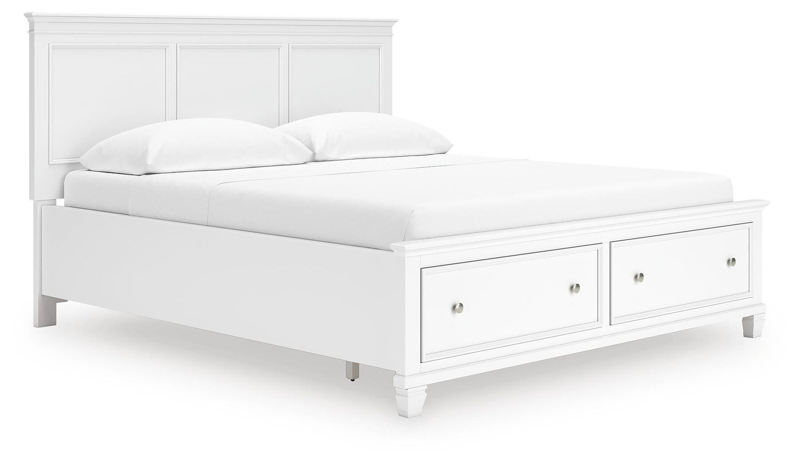 Fortman Panel Storage Bed - White (B680-SI)