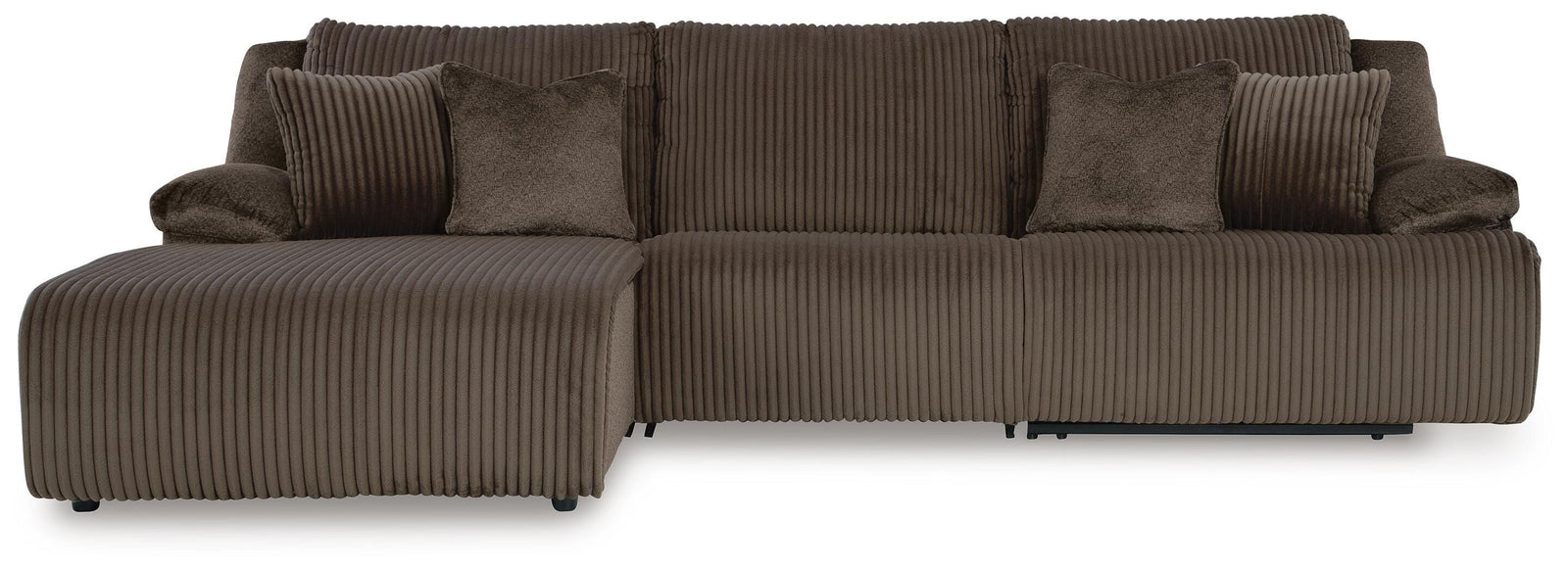 Top Tier 3-Piece Reclining Sectional Sofa Chaise (92705-SI)