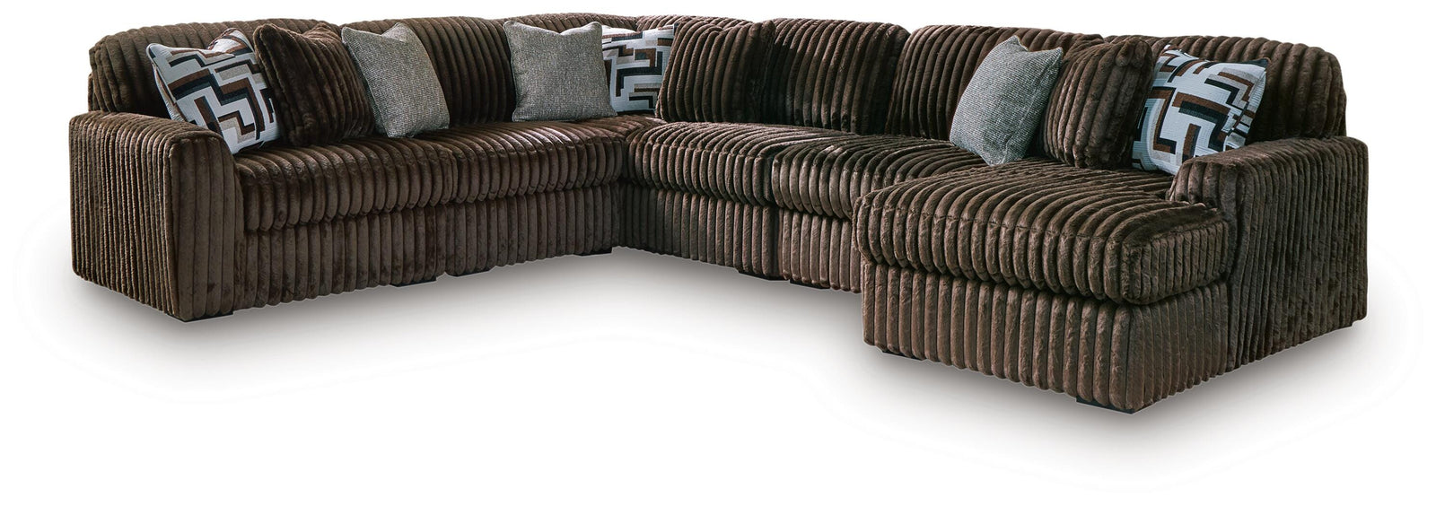 Midnight-Madness 6-Piece Sectional with Chaise (98104-SI)