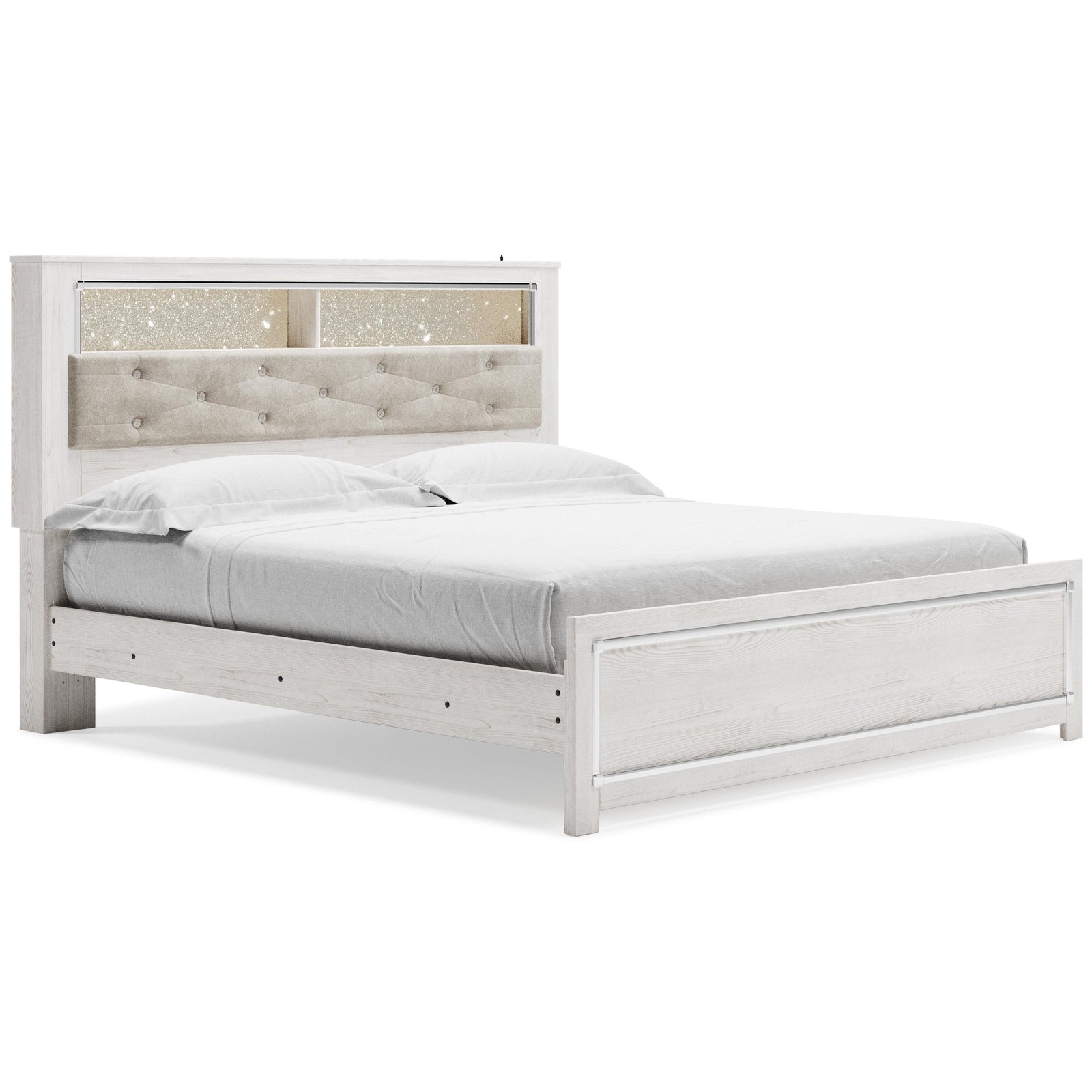 Altyra Panel Bookcase Bed, Dresser and Mirror - White (B2640-SI) - Image 4