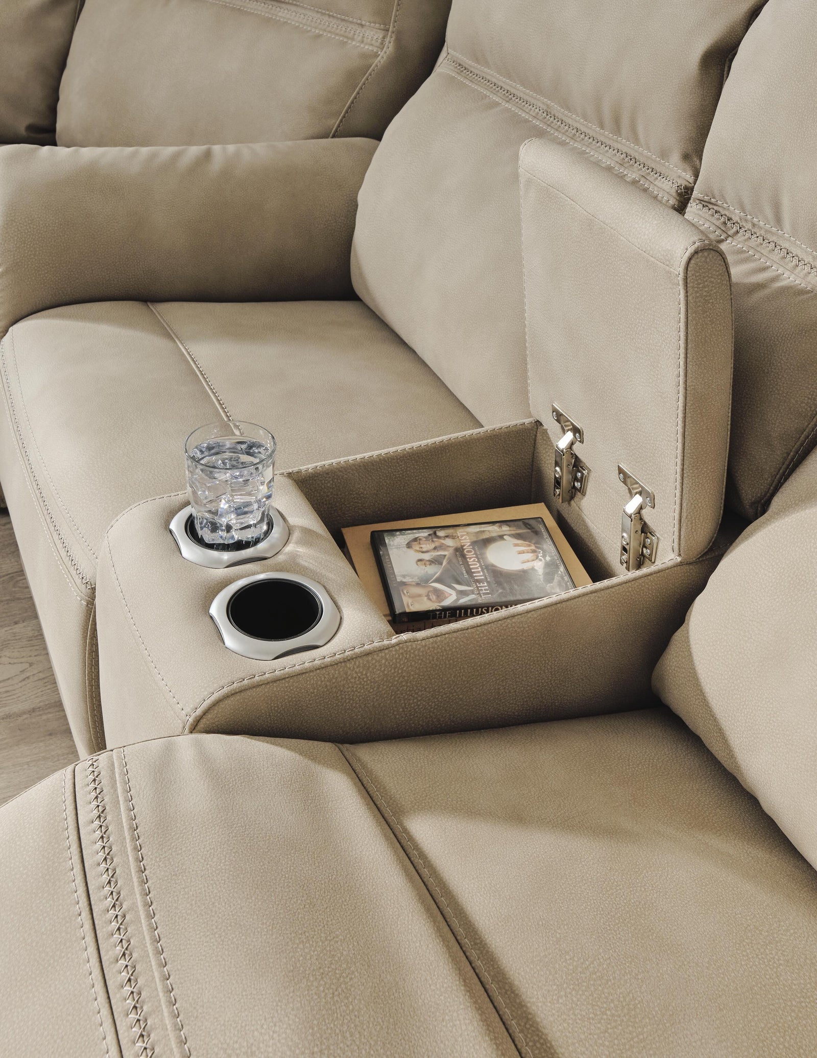 Next-Gen Durapella Power Reclining Loveseat with Console (59302-SI) - Image 14