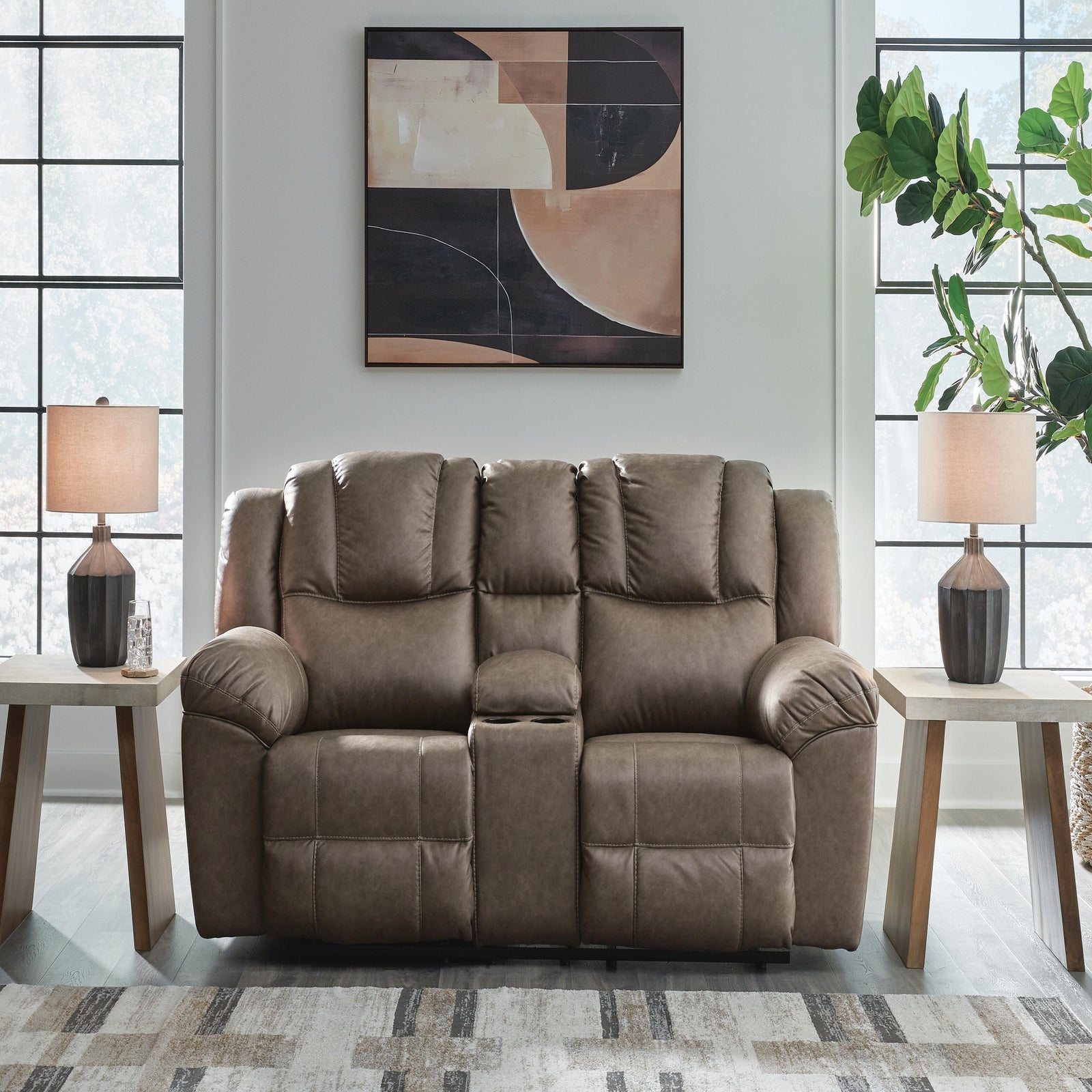 Lowilla Reclining Loveseat with Console (PC64506-SI) - Image 8