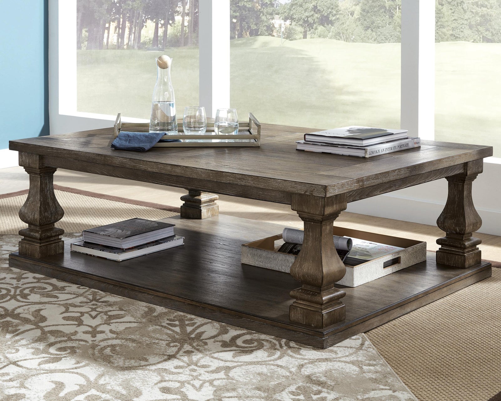 Johnelle Coffee Table - Gray (T776-SI) - Image 2