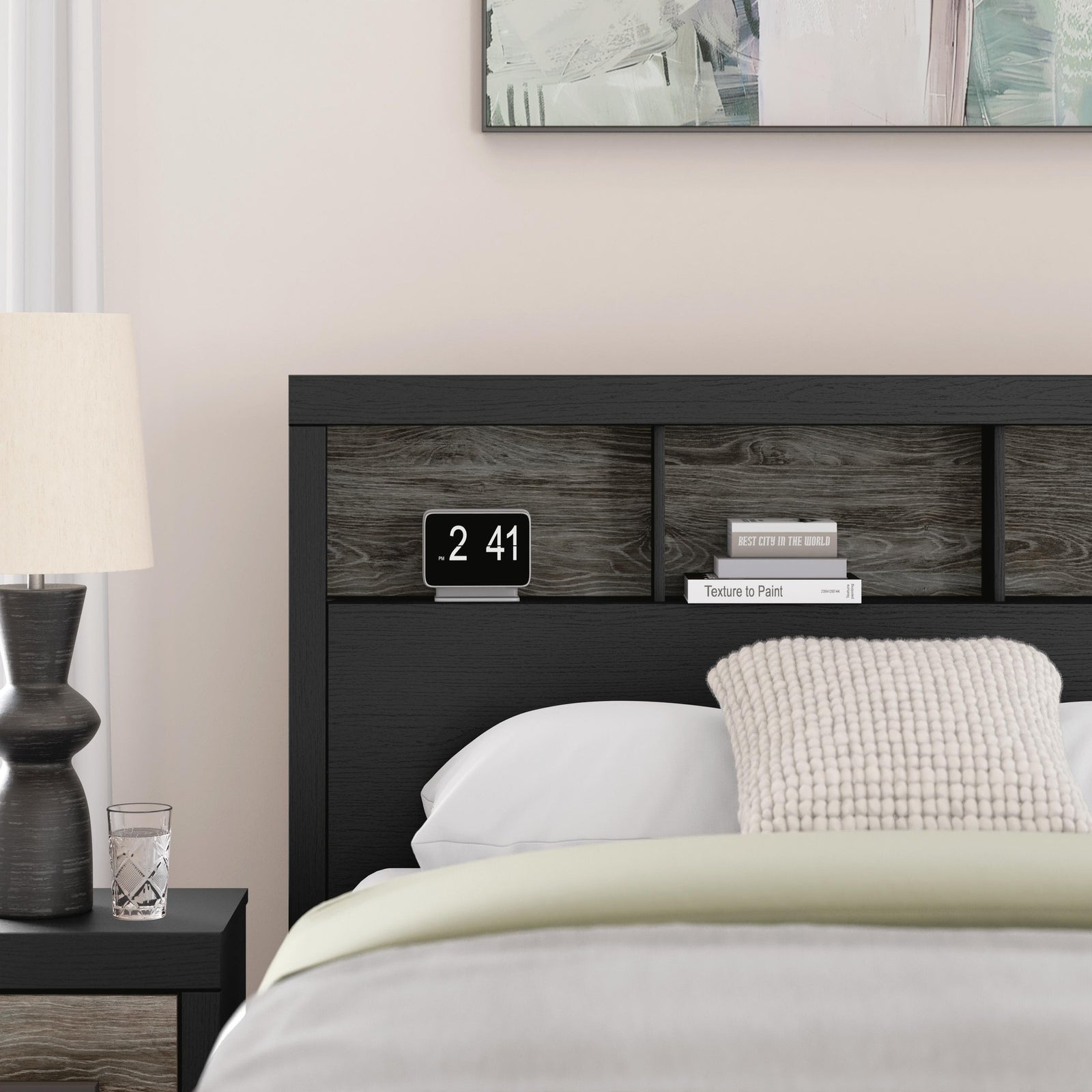 Broachmyn Lighted King Bookcase Headboard (PCB1118-SI) - Image 54