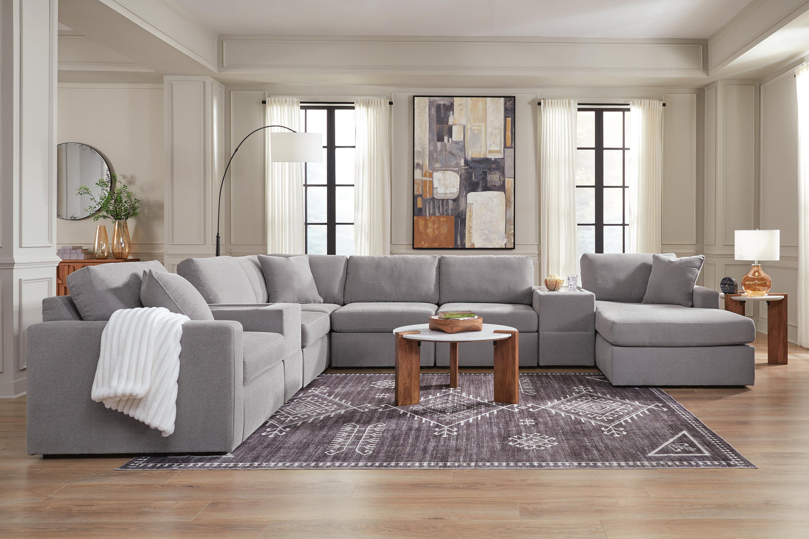 Modmax 8-Piece Sectional with Chaise (92104-SI) - Image 3