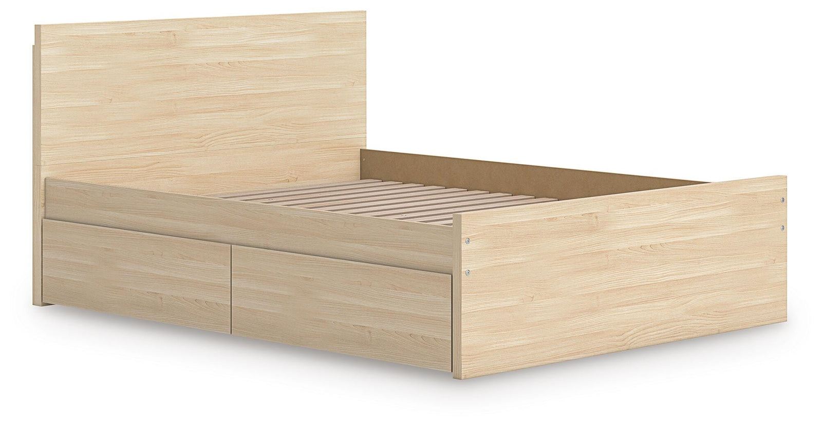 Onita Panel Platform Bed with 2 Side Storage (Youth) - Natural (EB9632-SI) - Image 3