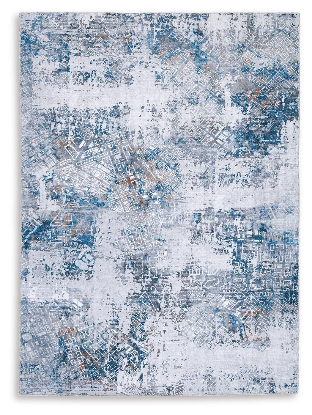 Garyard 5 x 7 Washable Rug (R40577-SI)