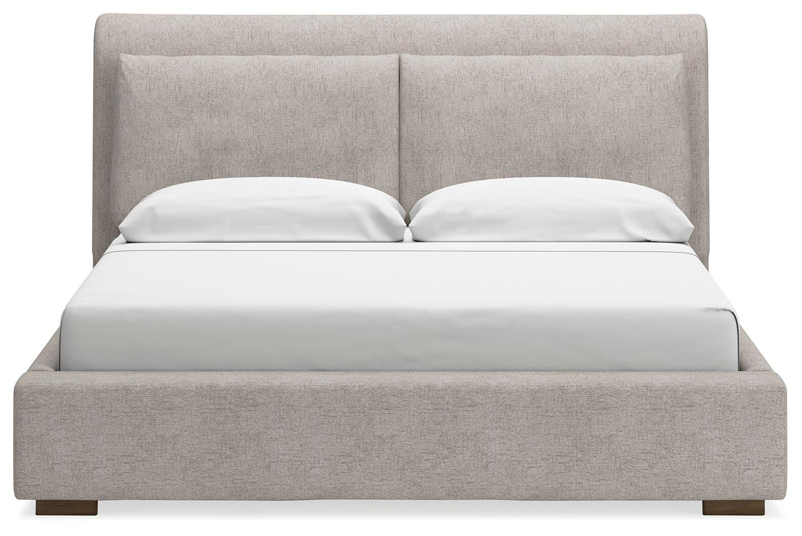 Cabalynn Upholstered Bed, Dresser and Mirror - Light Brown (B974-SI) - Image 11