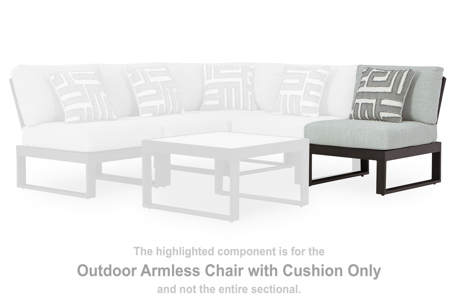 Beachloft Outdoor Corner Chair with Cushion (P490-SI) - Image 18