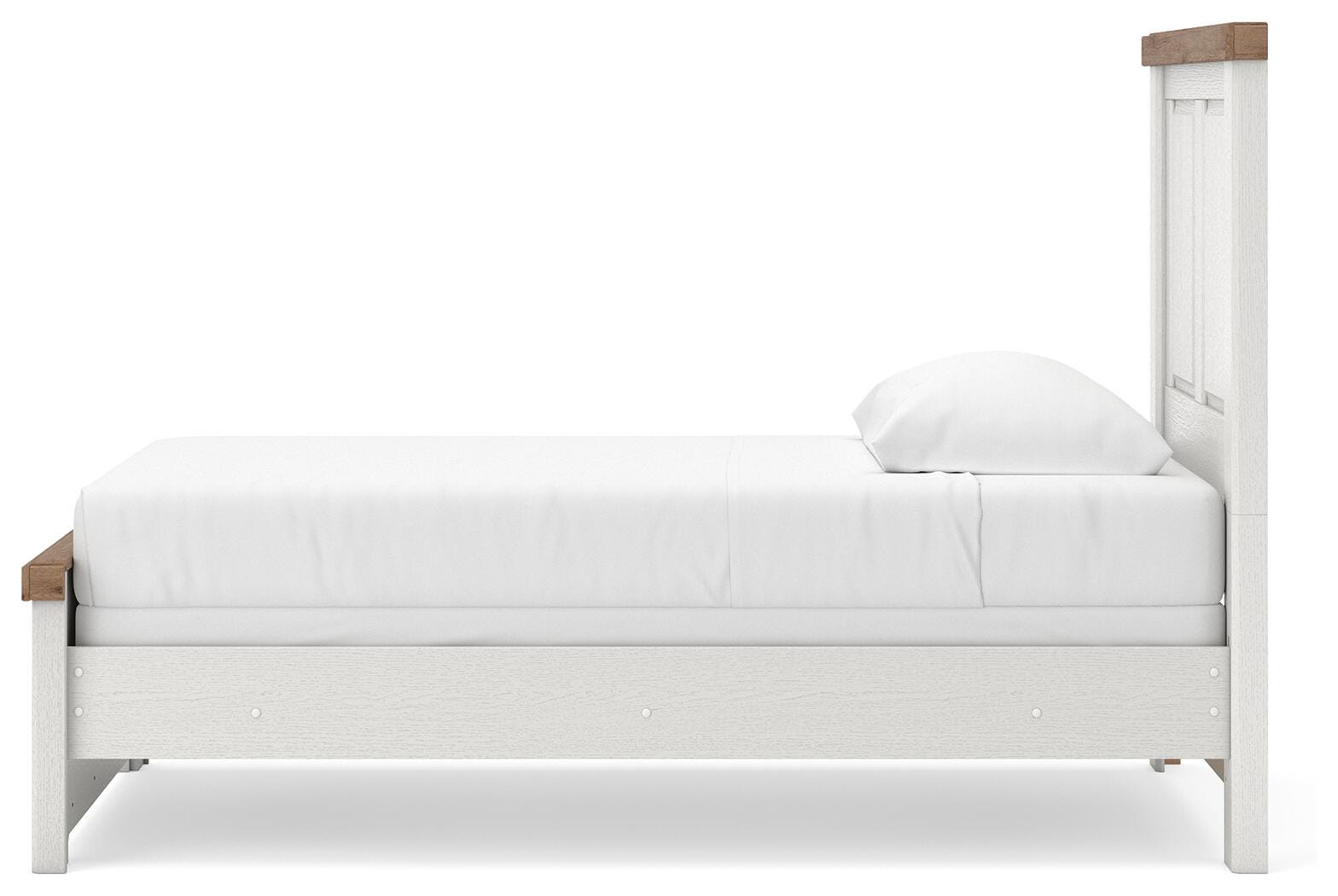 Savonport Panel Bed (Youth) - White/Brown (B4615-SI) - Image 6