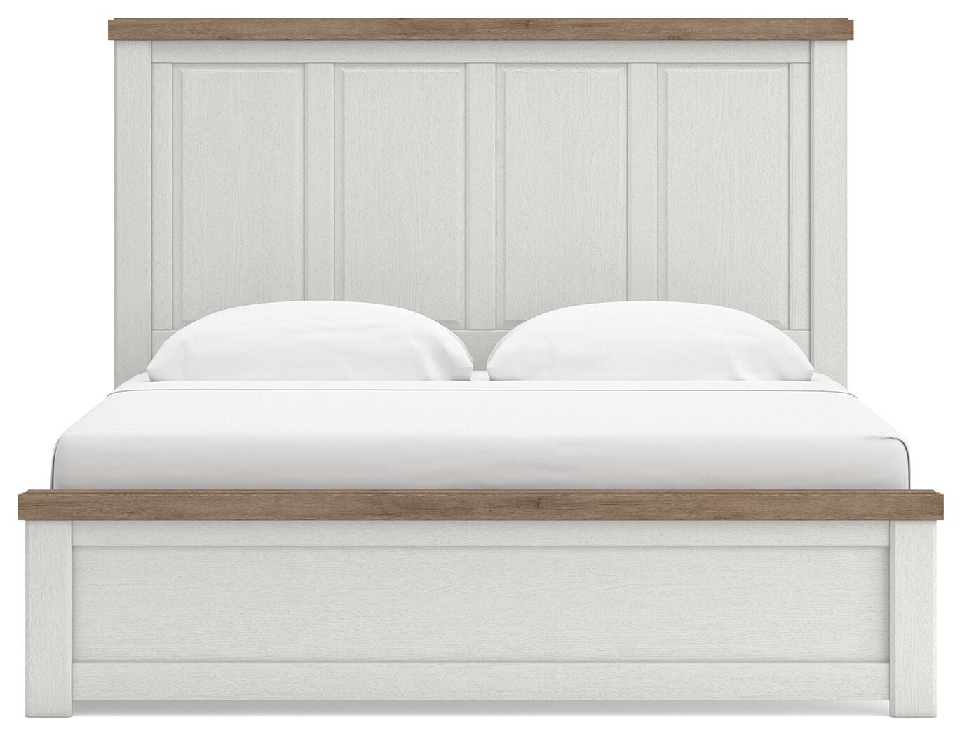 Savonport Panel Bed with Storage - White/Brown (B4615-SI) - Image 2