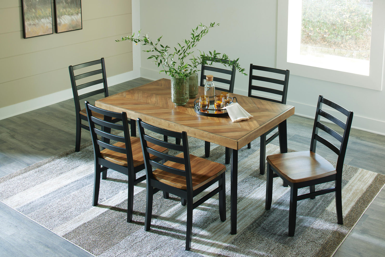 Blondon Dining Table and 6 Chairs (Set of 7) (D413-SI) - Image 11