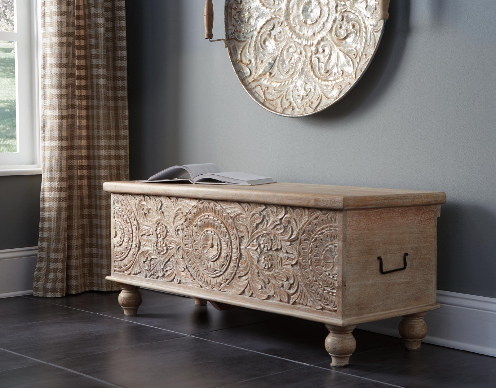 Fossil Ridge Storage Bench (A4000039-SI) - Image 3