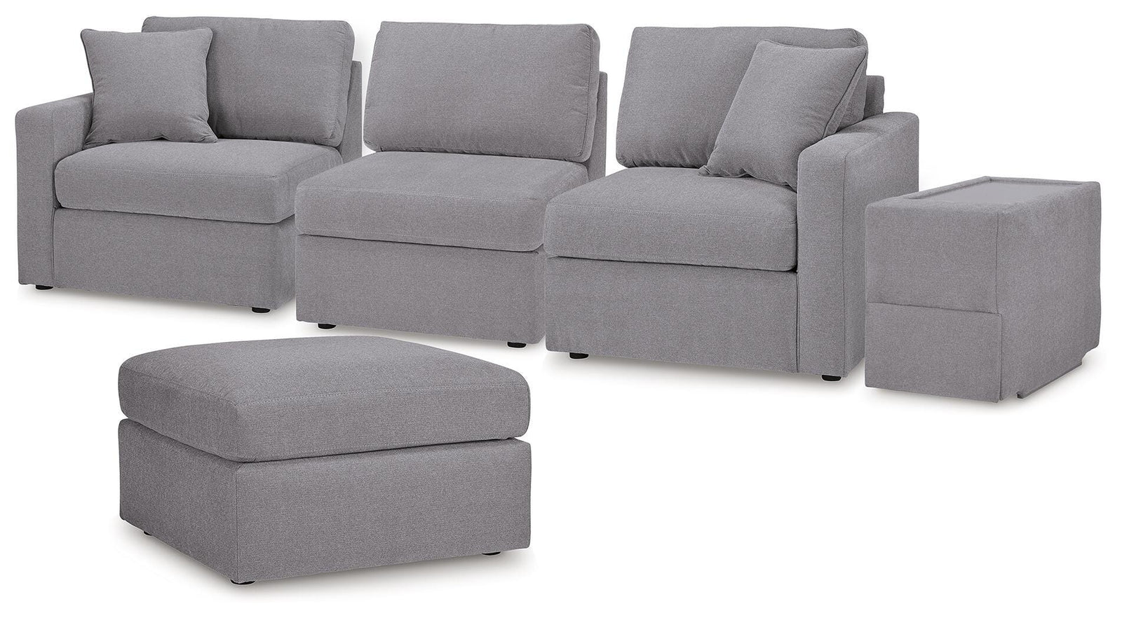 Modmax 4-Piece Sectional and Ottoman (92104-SI)