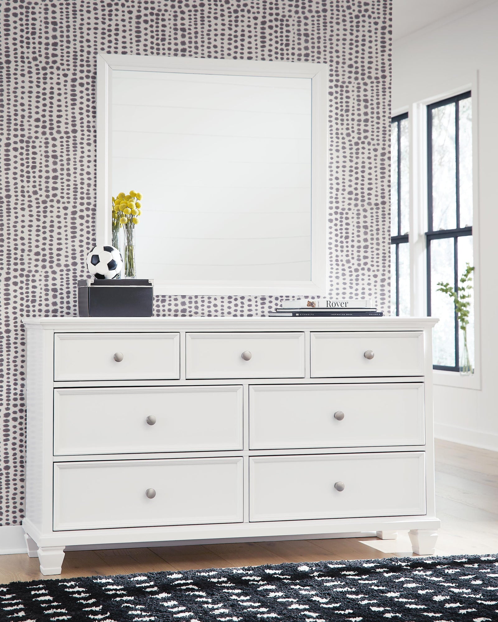 Fortman Dresser and Mirror - White (B680-SI) - Image 9