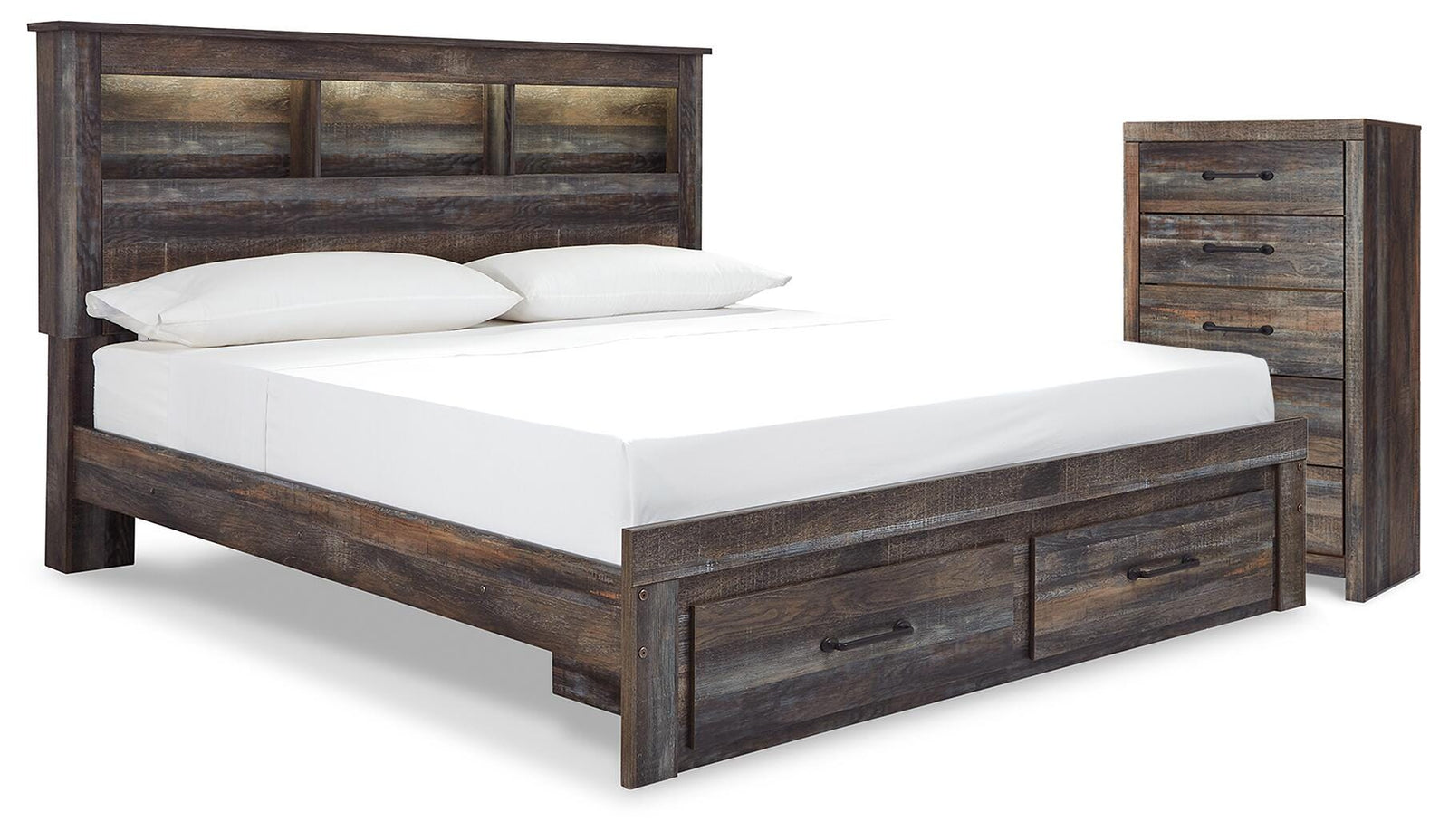 Drystan Bookcase Storage Bed and Chest - Multi (B211-SI)