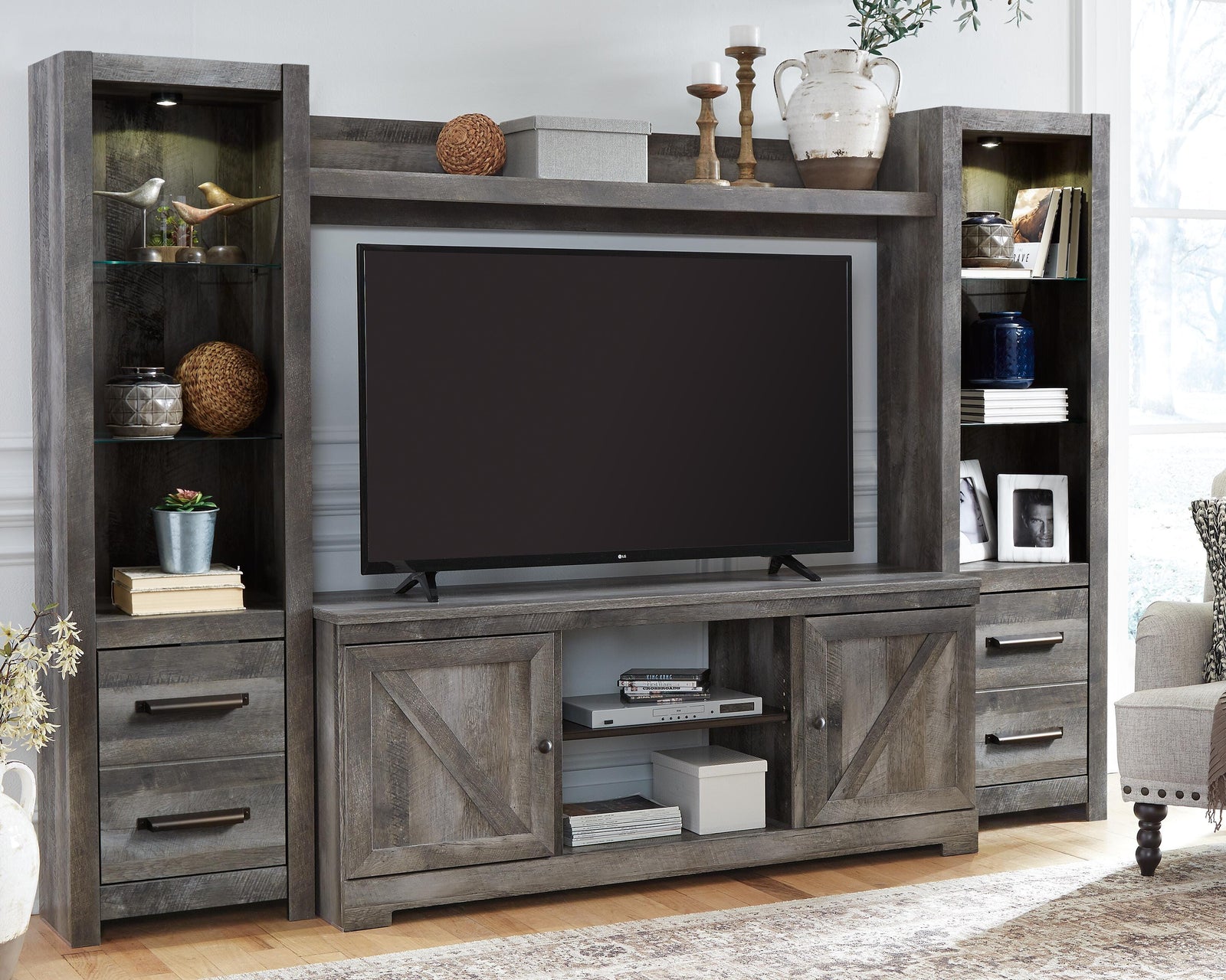 Wynnlow 4-Piece Entertainment Center (W440-SI) - Image 2