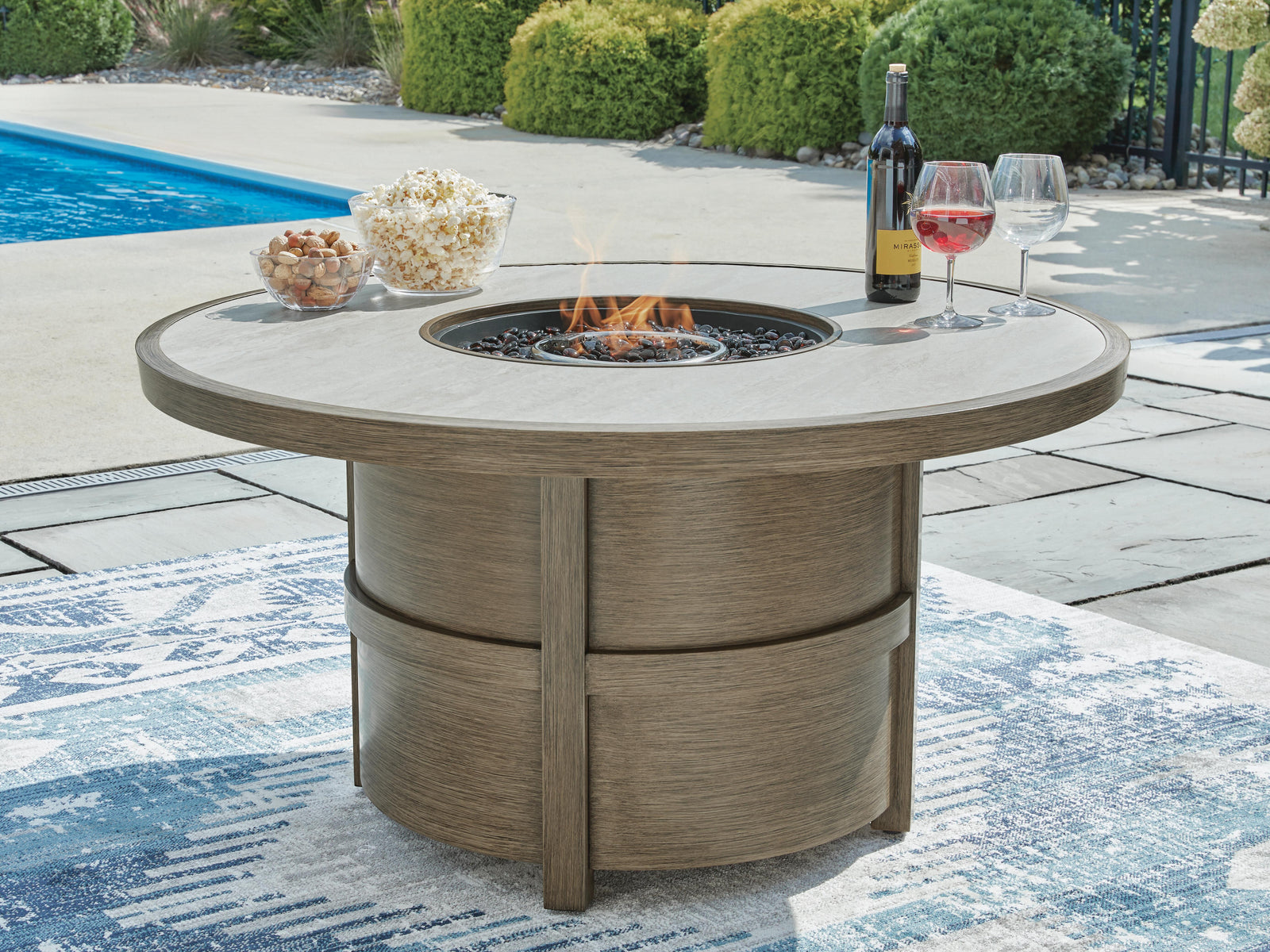 Rainier Ranch Fire Pit Table (P701-SI) - Image 14