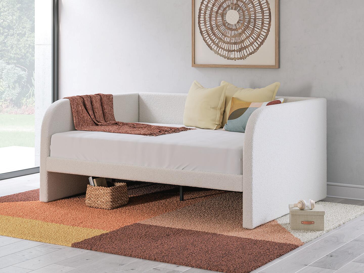 Arloster Full Upholstered Day Bed, Dresser and Mirror (PCB1566-SI) - Image 16