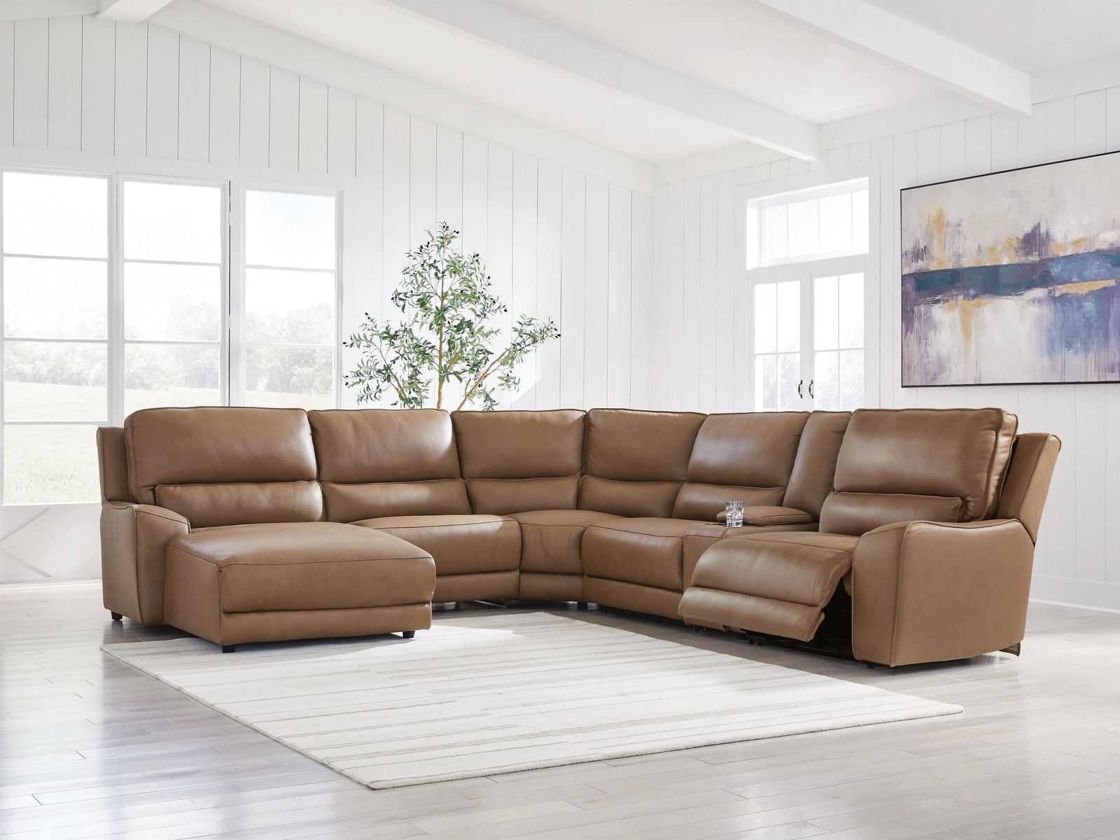 DeepWakes 6-Piece Power Reclining Sectional with Chaise (PCU62606-SI) - Image 4