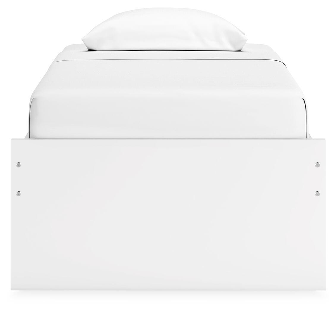 Onita Platform Bed with 1 Side Storage (Youth) - White (EB9630-SI) - Image 5