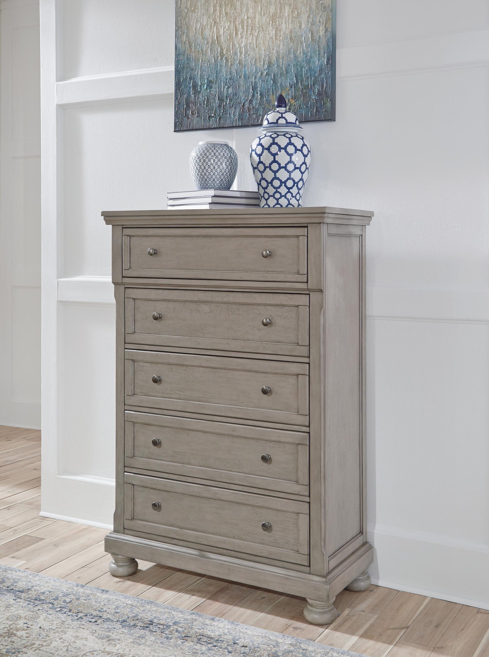 Lettner Panel Bed, Chest and 2 Nightstands (B733-SI) - Image 5