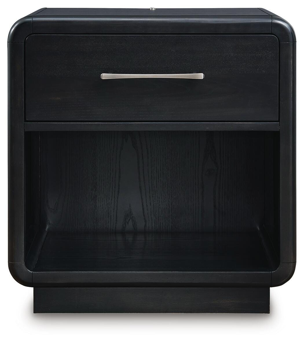 Rowanbeck Upholstered Panel Bed, Dresser, Mirror and Nightstand (B821-SI) - Image 7