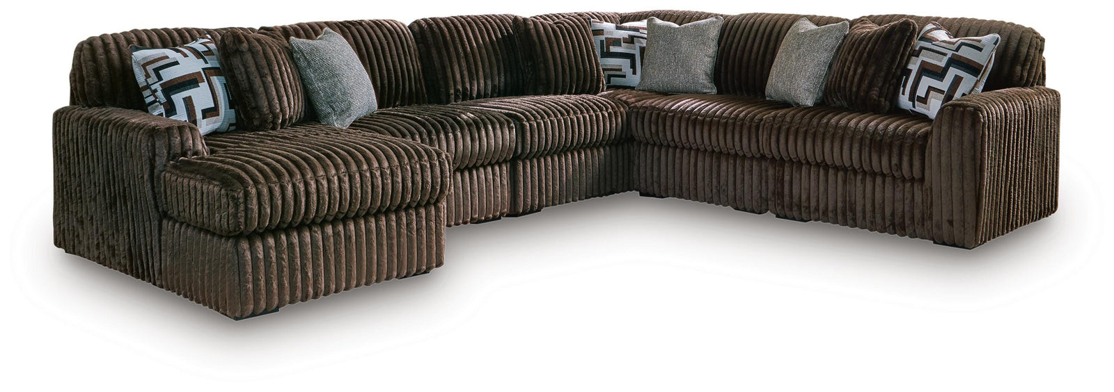 Midnight-Madness 6-Piece Sectional with Chaise (98104-SI)