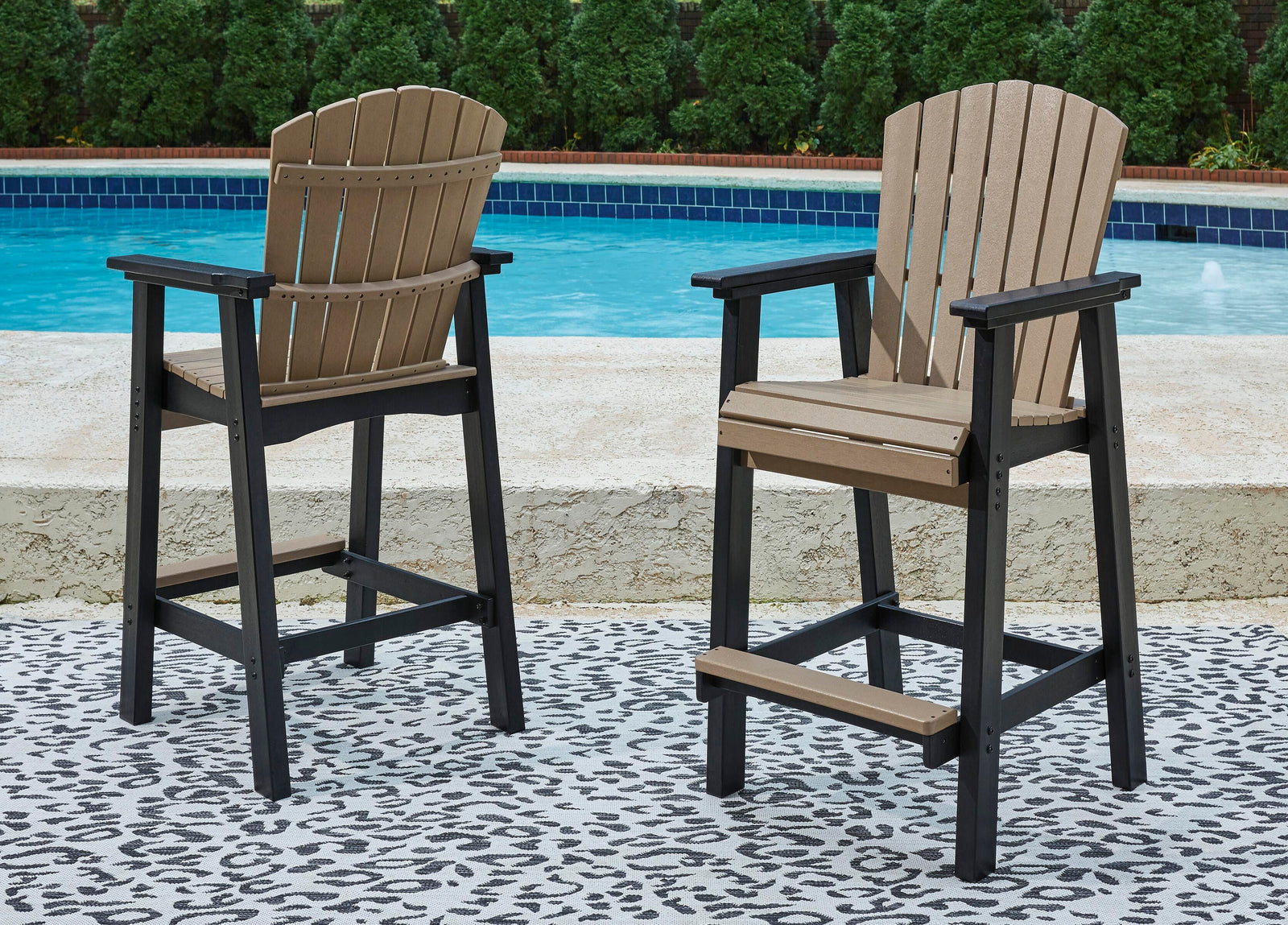Fairen Trail Outdoor Counter Height Dining Table with 2 Barstools (P211-SI) - Image 13