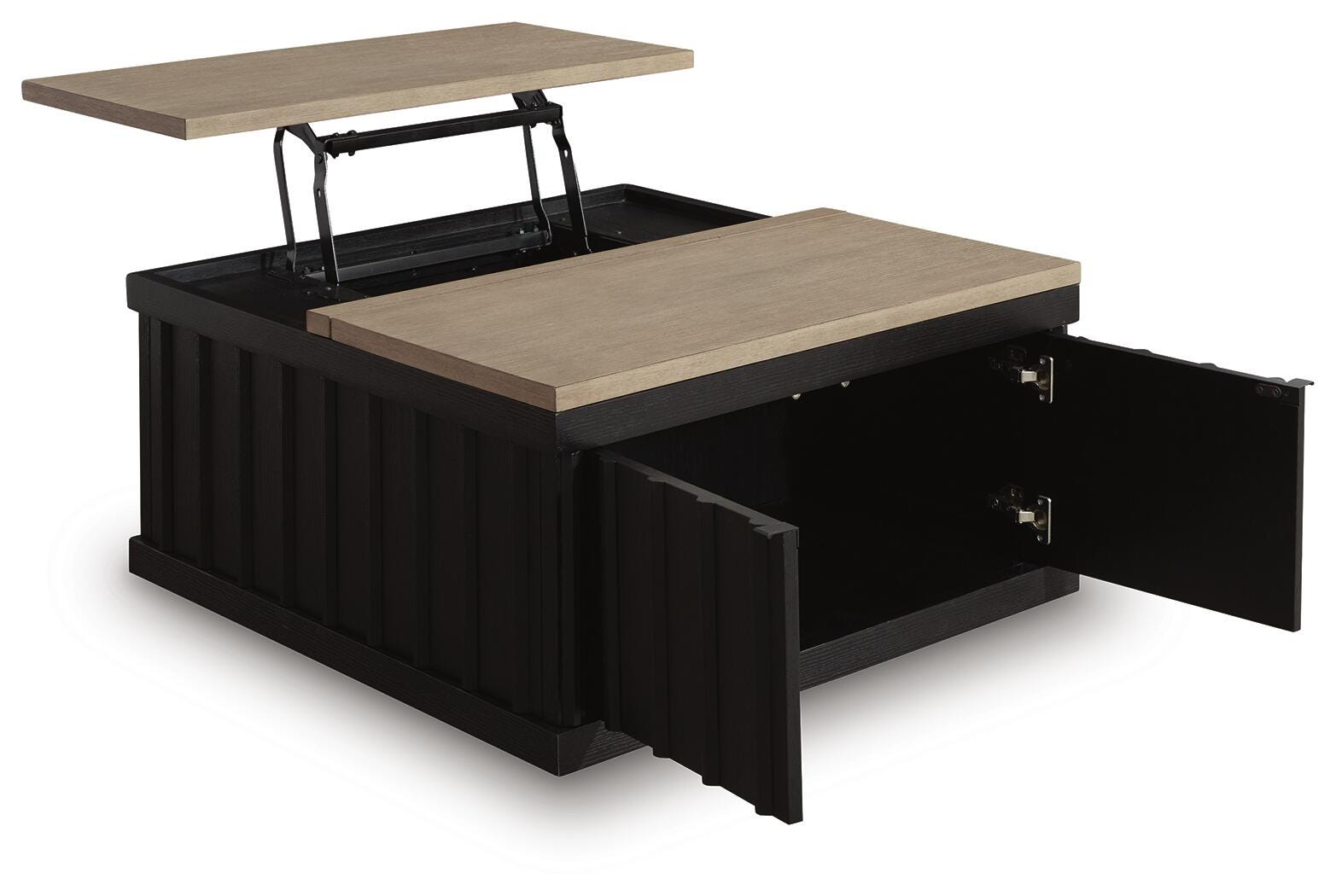 Rylandyn Lift-Top Coffee Table - Black/Light Brown (T721-SI) - Image 3