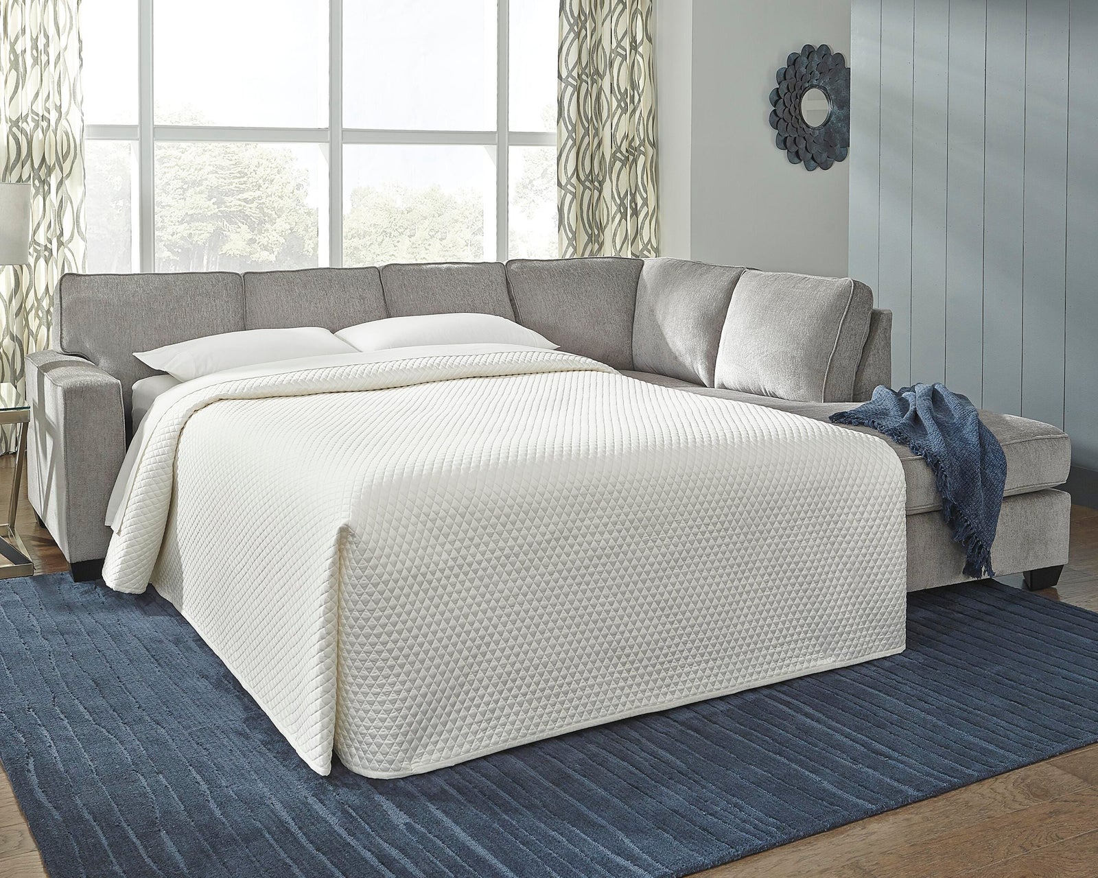 Altari 2-Piece Sleeper Sectional with Chaise (87214-SI) - Image 2