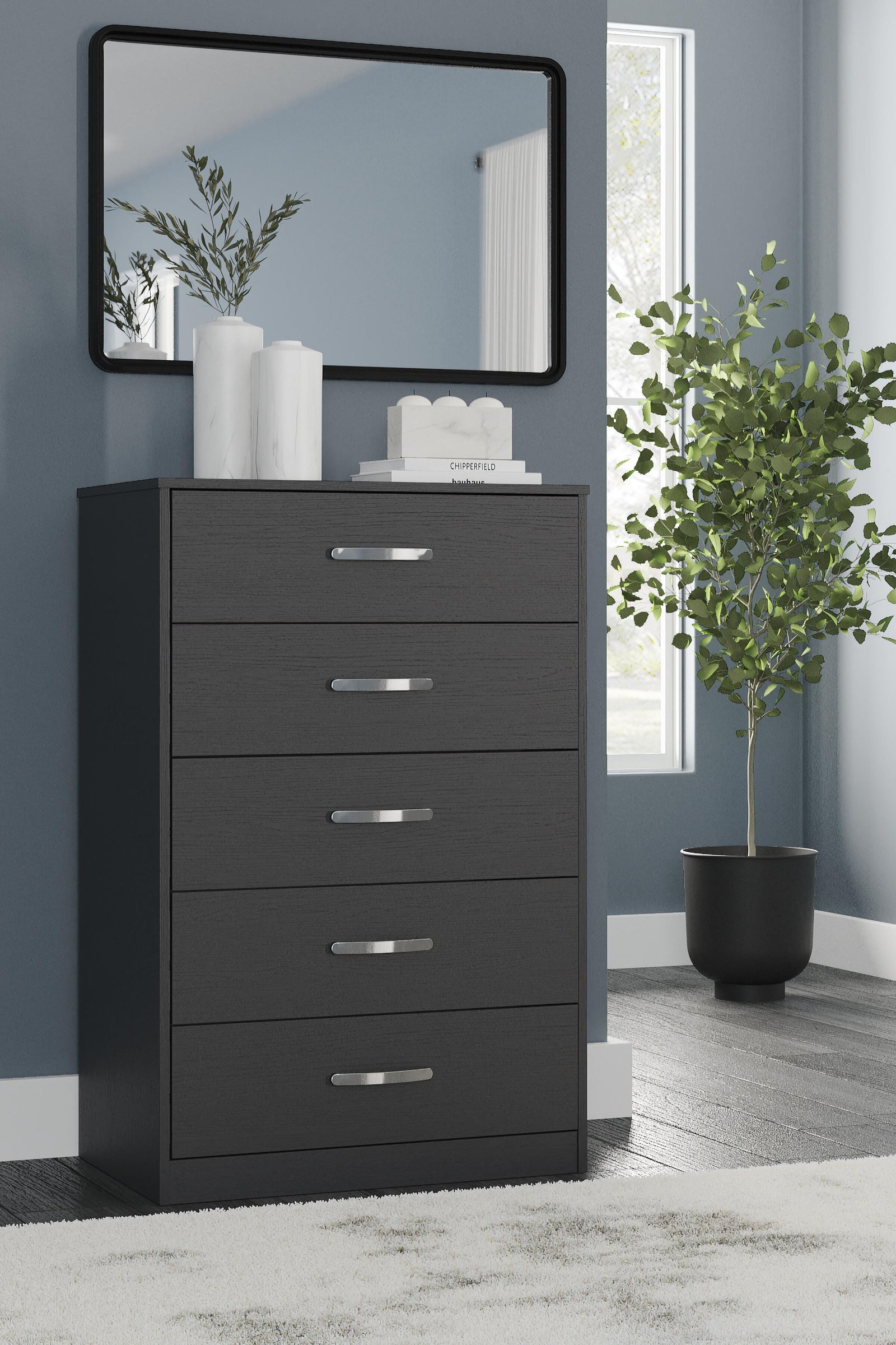 Finch Chest of Drawers - Black (EB3392-SI) - Image 9