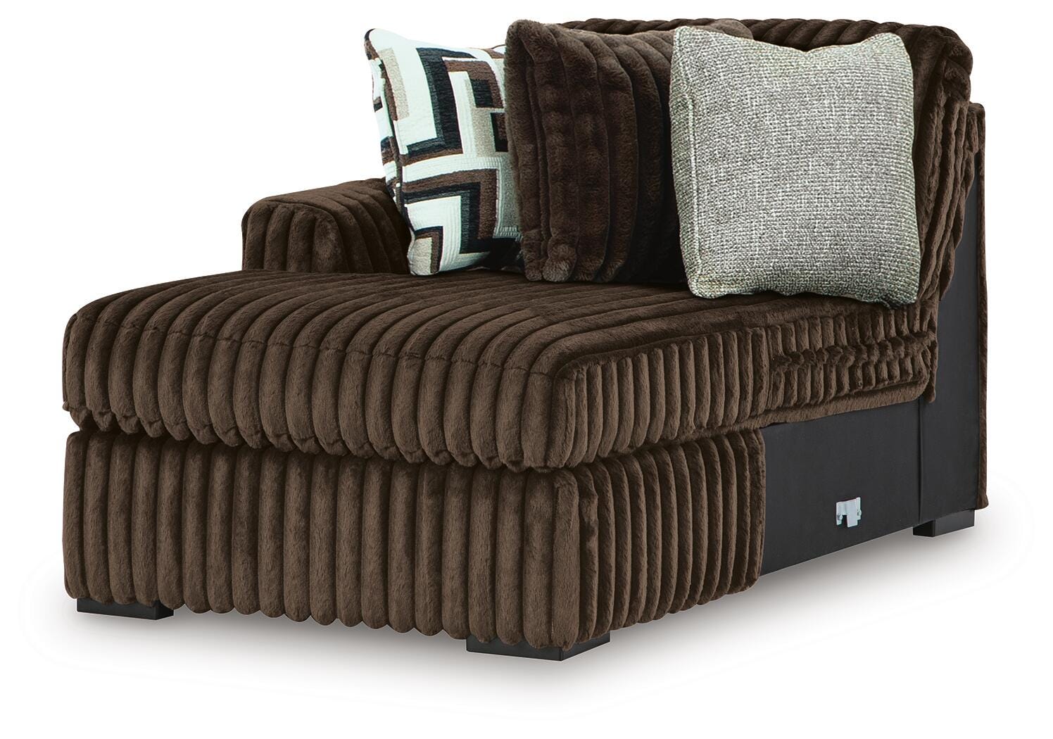Midnight-Madness 3-Piece Double Chaise Sectional and Ottoman (98104-SI) - Image 5