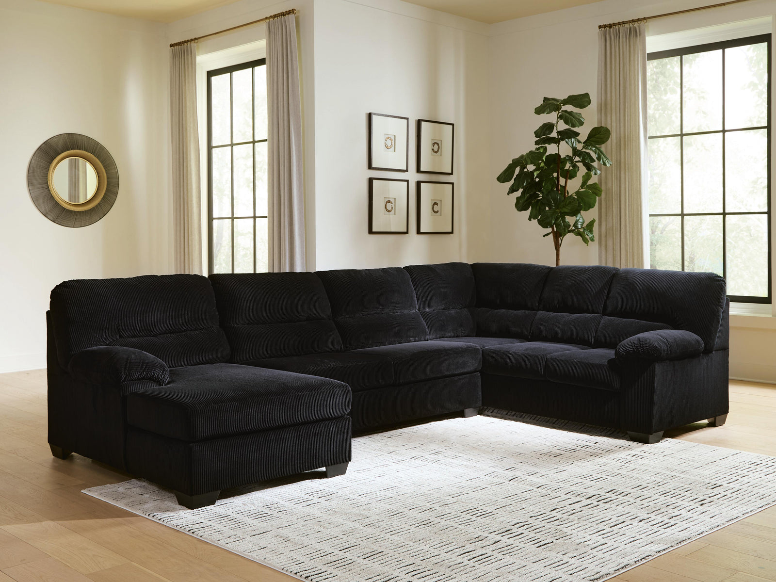 SimpleJoy 3-Piece Sectional with Chaise (24204-SI) - Image 2