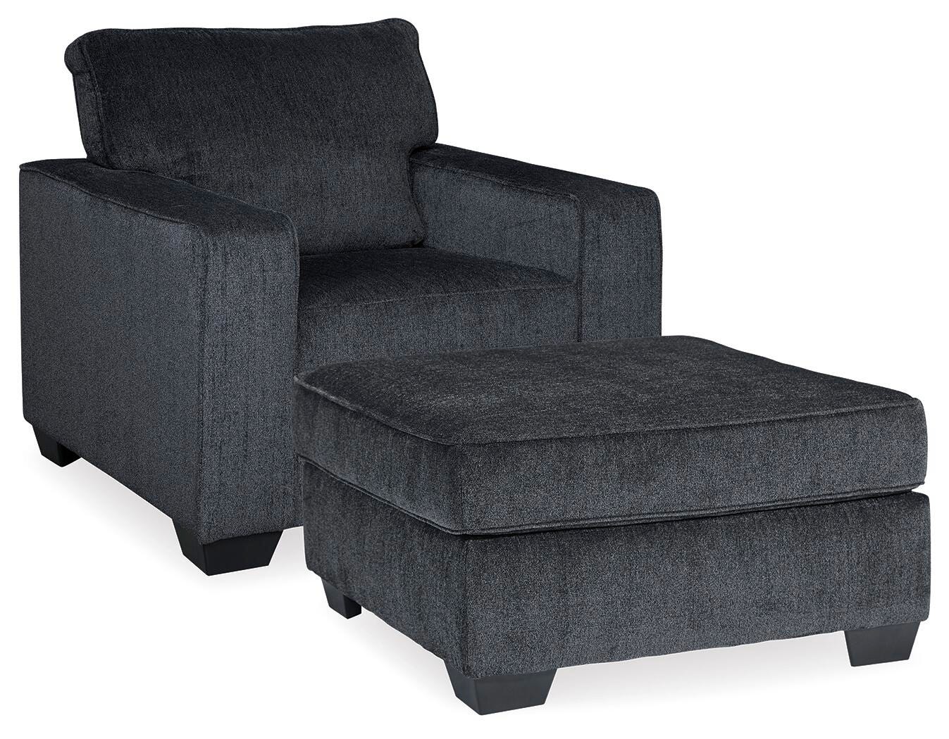 Altari Chair and Ottoman (87213-SI)