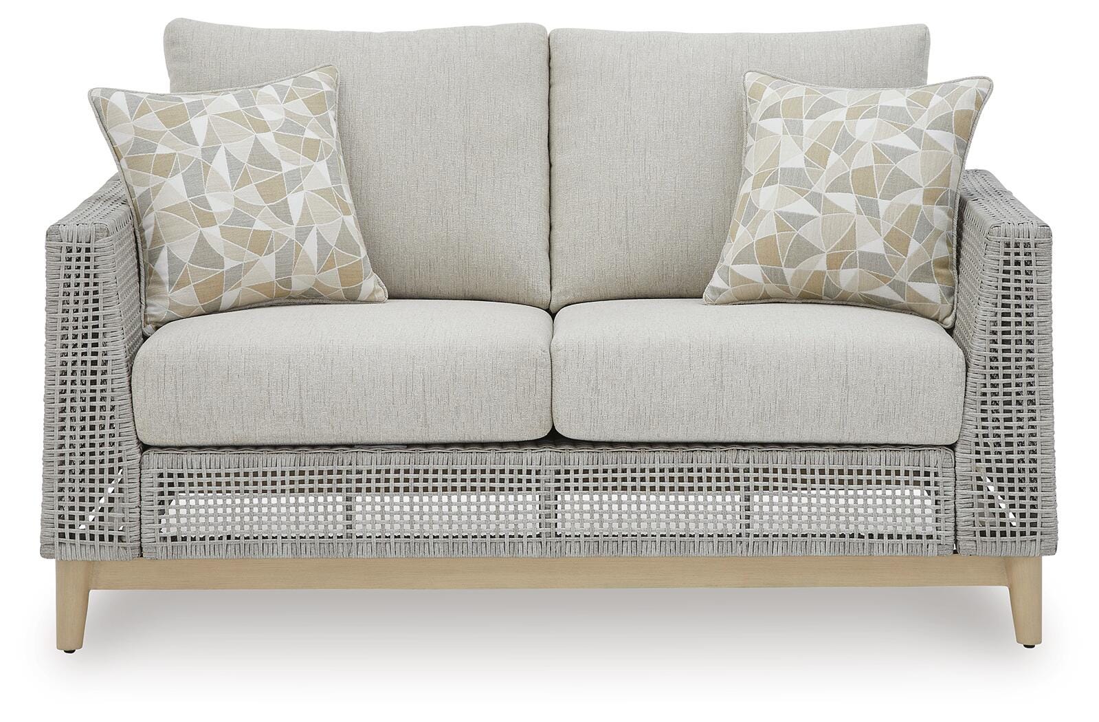 Seton Creek Outdoor Loveseat with Cushion (P798-SI) - Image 13