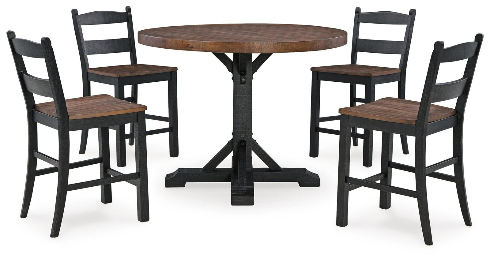 Valebeck Counter Height Dining Table and 4 Barstools (D546-SI)
