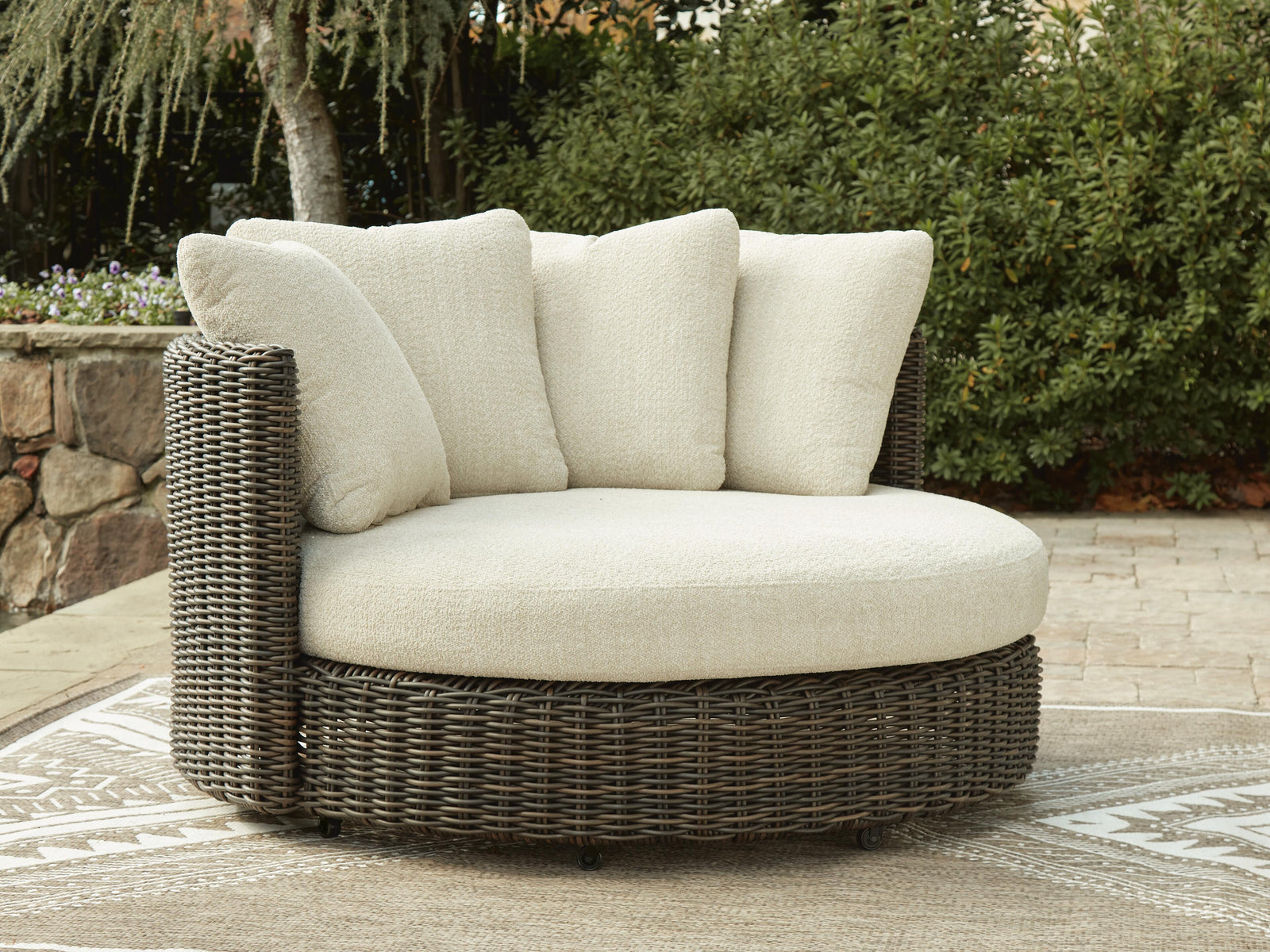 Kimora Outdoor Right and Left-arm Facing Loveseat with Cushion (Set of 2) (P711-SI) - Image 20