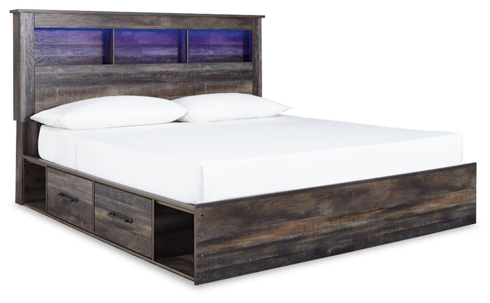 Drystan Bookcase Storage Bed, Dresser, Mirror, Chest and 2 Nightstands (B211-SI) - Image 5